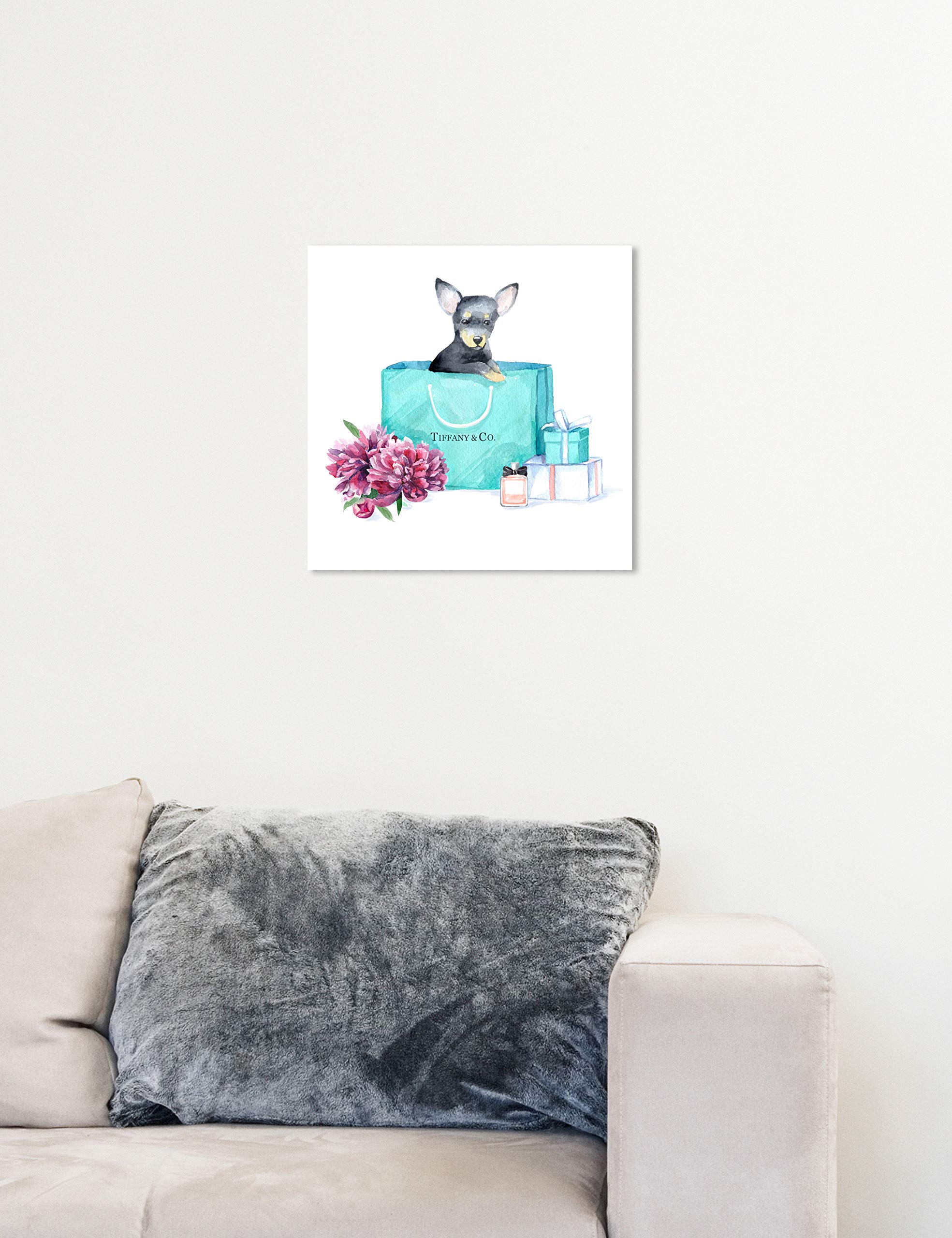 新品 オリバーガル OliverGal ACQUA CHIC CHIHUAHUA Oliver Gal 'acqua chic chihuahua' Contemporary Teal Blue