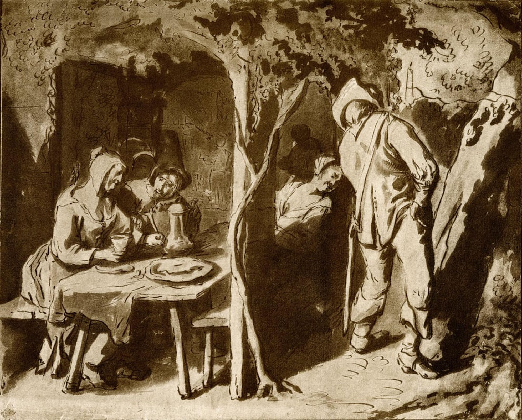 SERENDIPITP Aesthetic Poster Photo Wall Print Retro Picture Tavern Garden by Jan Havickszoon Steen Modern Wall Artwork for Home Decor 60x90cm