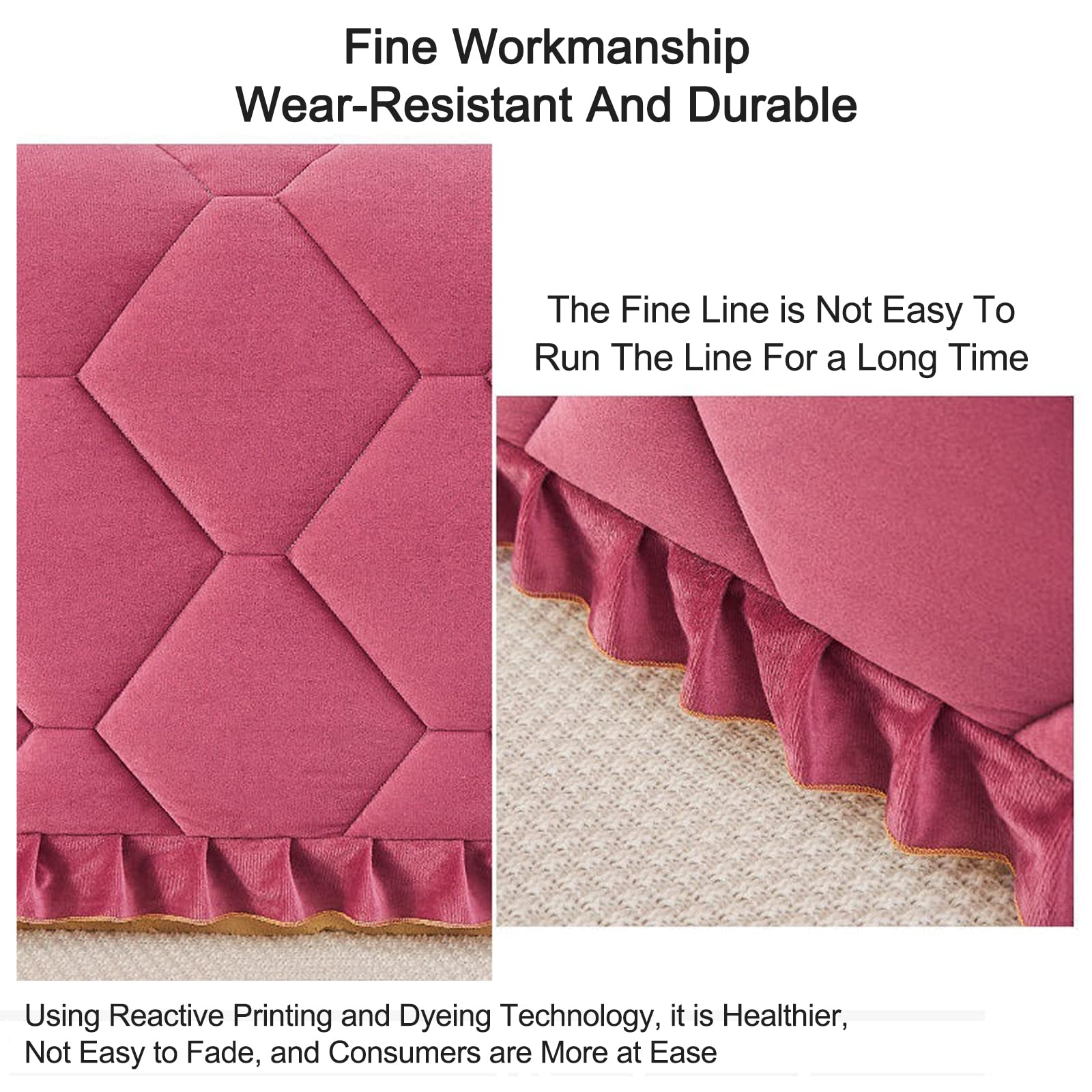 Cabecero Tela Estilo Europeo Funda CojíN Protector Mesita Noche Cubierta Prueba Polvo Madera Maciza Cama Dura Espesar AnticolisióN Todo Incluido Respaldo Cama,Pink-120CM