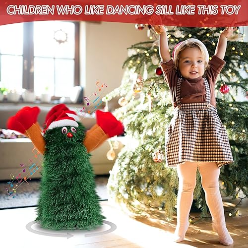 Miniatura 4 de Árbol de Navidad cantando bailando, decoraciones de Navidad animadas, regalos de Navidad para niños