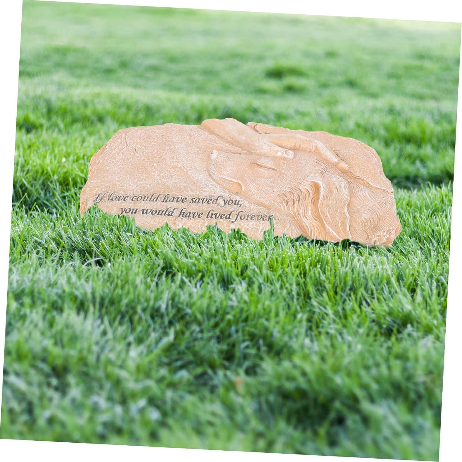 BESPORTBLE Dog Memorial Stone Ornament Resin PET Memorial Statue for Garden Decor Angel Dog Tribute Features