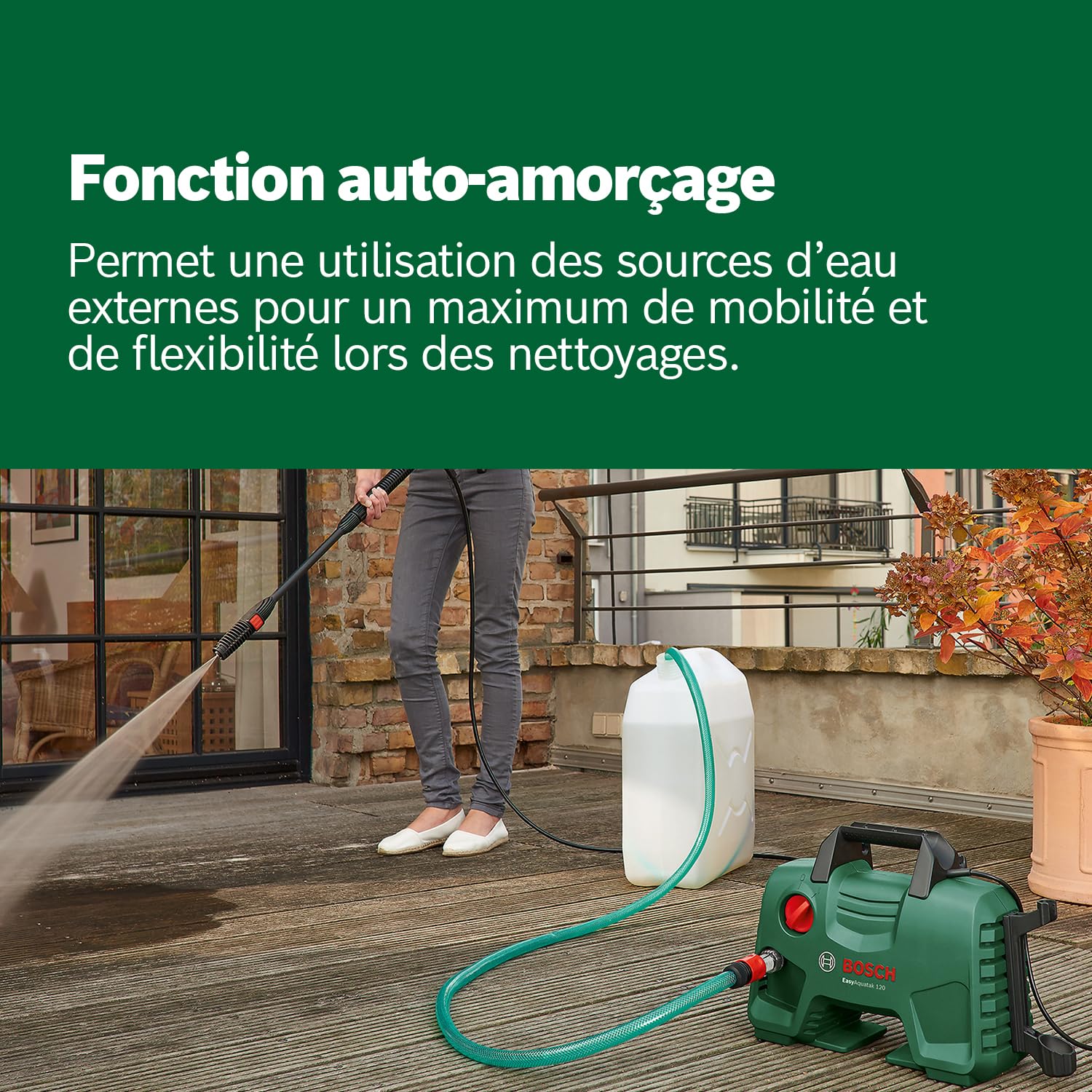 Bosch Nettoyeur Haute Pression EasyAquatak 120 (1 500 W, Pression : 120 Bar, Emballage Carton)