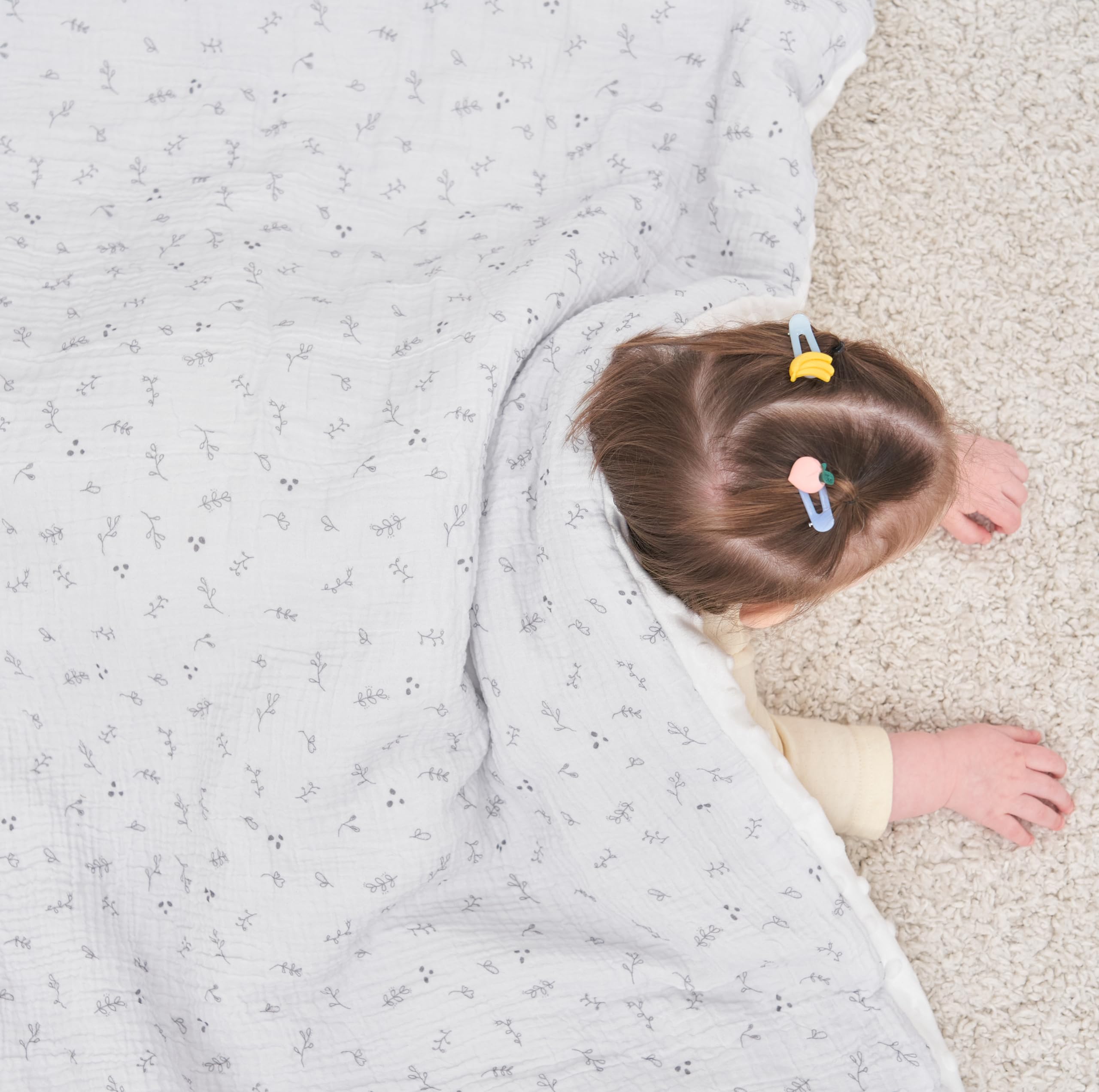 SUPERBE BEBE Baby and Child Blanket in Muslin and Soft Minky Oeko Tex - 75x100 cm - Polyester Filling - Comfort and Quality - Baby Swaddle, Comforter, Nap, Preschool - Newborn Gift for Girl or Boy - Image 4