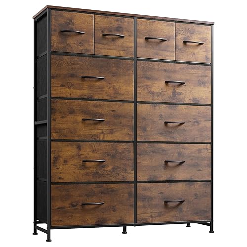 WLIVE Tall Dresser for Bedroom with 12 Drawers, Dressers &