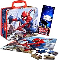 Vista 1 de Marvel Spiderman - Rompecabezas de 48 piezas en lata, rojo, azul, blanco