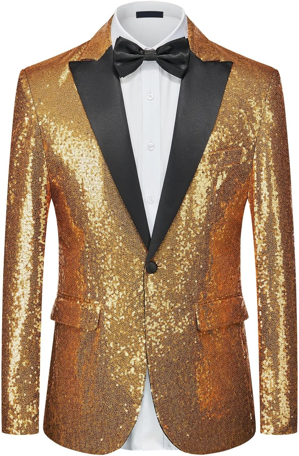 Men's Sequin Blazer One Button Tuxedo Suit Jacket Party Festival Wedding Prom