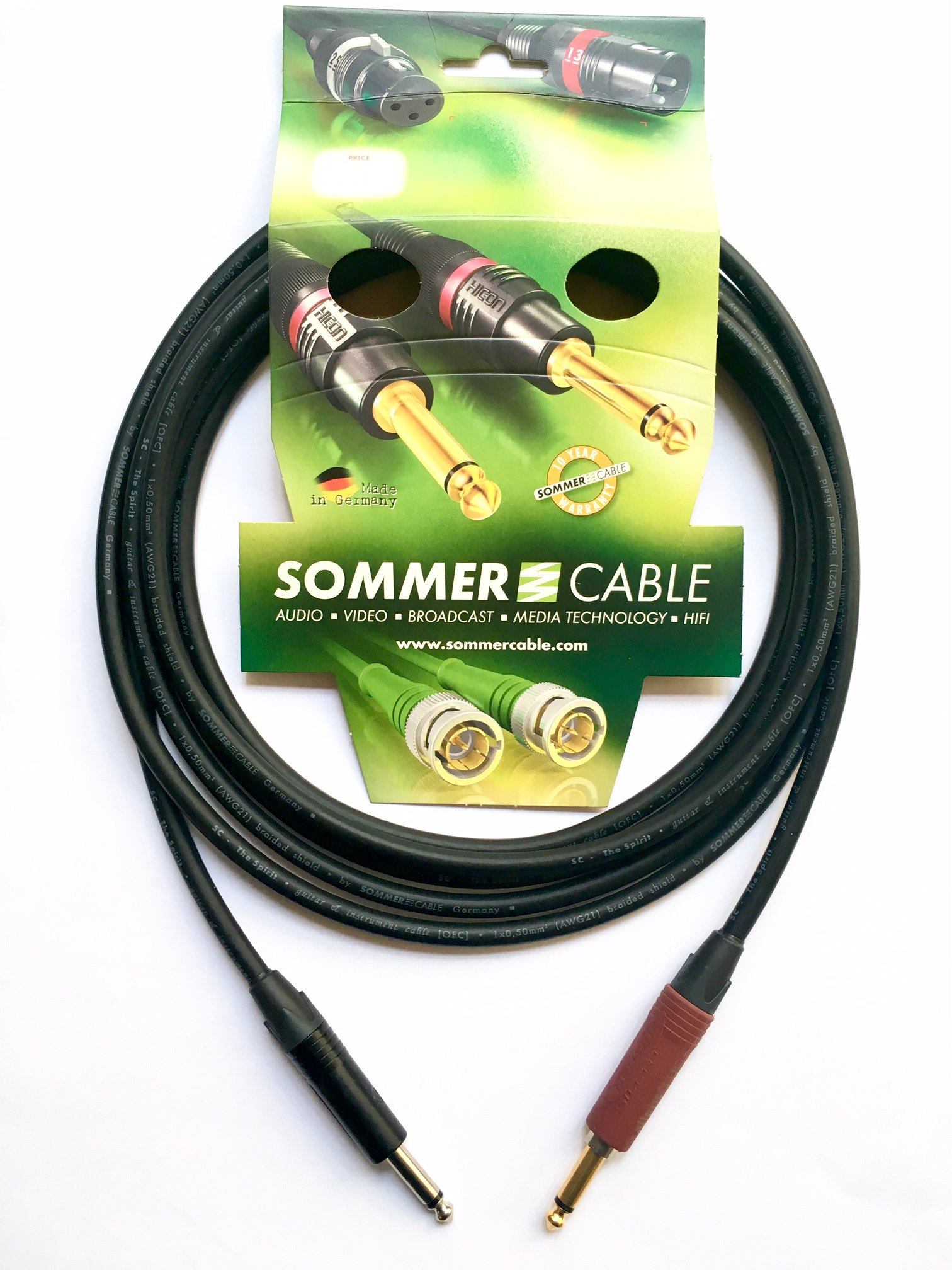 Sommer Cable Instrument SC-Spirit équipé Jack NP2X-BAG / NP2X-AU-SILENT Neutrik (3m)