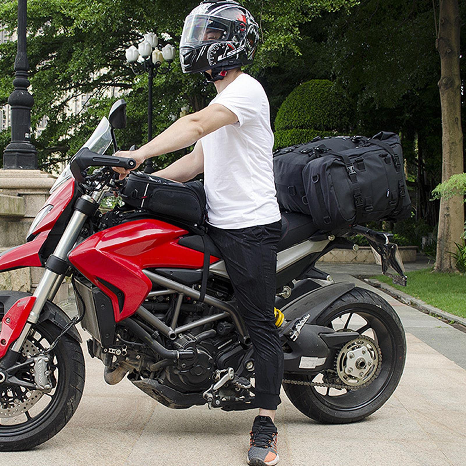 Sakwy motocyklowe - Trwa?e torby motocyklowe tylne siedzenie,10L / 20L / 30L Torba motocykl o du?ej pojemno?ci, plecak do przechowywania uniwersalny do motocykla, motocykla, skutera