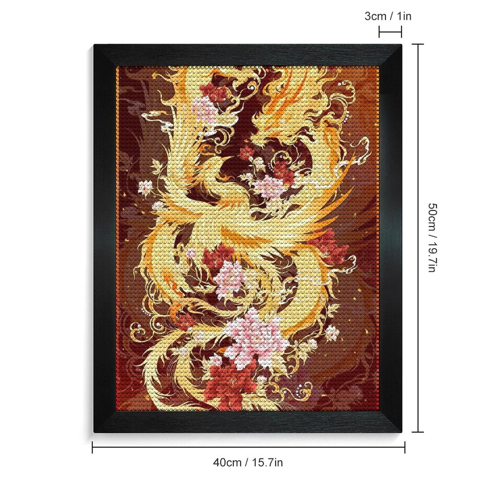 シャンタンアート 「鳳凰」 Amazon | ダイヤモンドアート 龍と鳳凰が吉兆を演出
