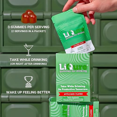 Miniatura 3 de Gomitas para beber, siéntete mejor después de una salida nocturna, DHM, cardo mariano, vitaminas B, electrolitos, a base de plantas, 72 gomitas (24