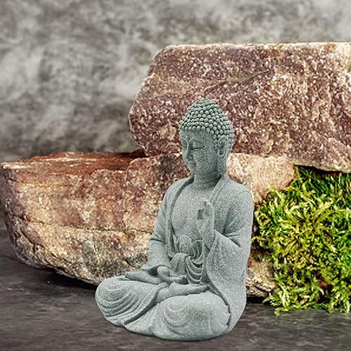 Miniatura 2 de VIKKSAER 2 piezas de estatua de micro buda para jardín asiático, paisajismo subacuático, decoración zen del hogar, pequeñas estatuas de Buda de
