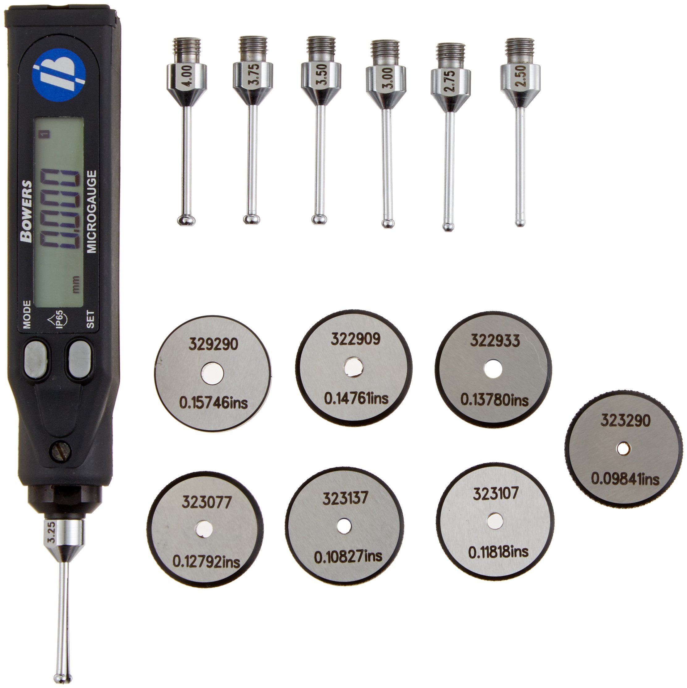 Fowler Bowers 54-551-003 MicroGauge Bore Gage Set, 0.01/0.001/0.0005mm Switchable Resolution, 2.25-4.25mm Graduation Range, 0.001mm Graduation Interval