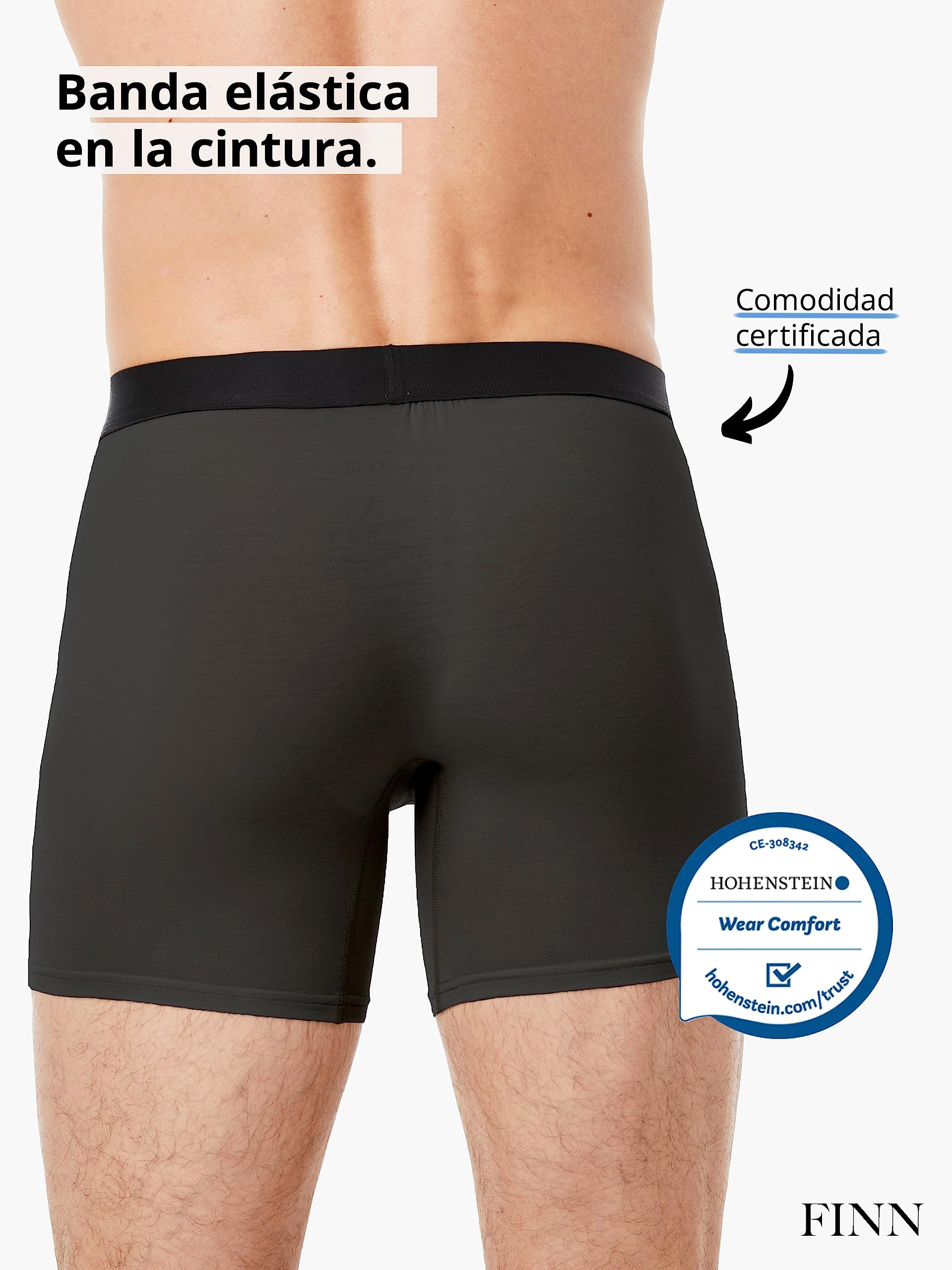FINN Calzoncillos Hombre Pack de 3 Bóxer Micromodal Transpirables