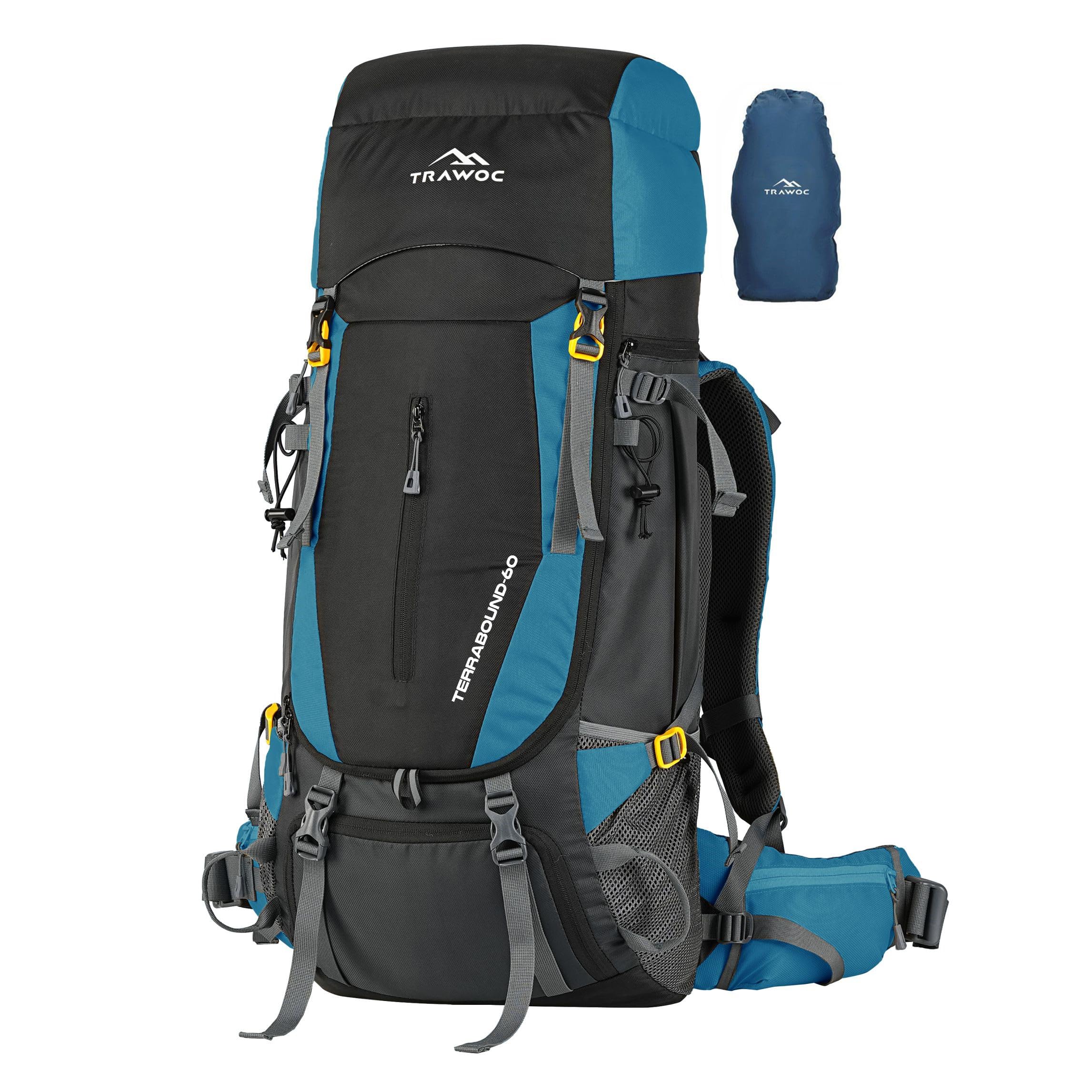 TERRABOUND 60 Liter Camping Backpack Trekking Hiking Ruckssack Travel Bag Front & Top Loading Laptop/Rain Cover/Shoe Compartment, HK014-image-31