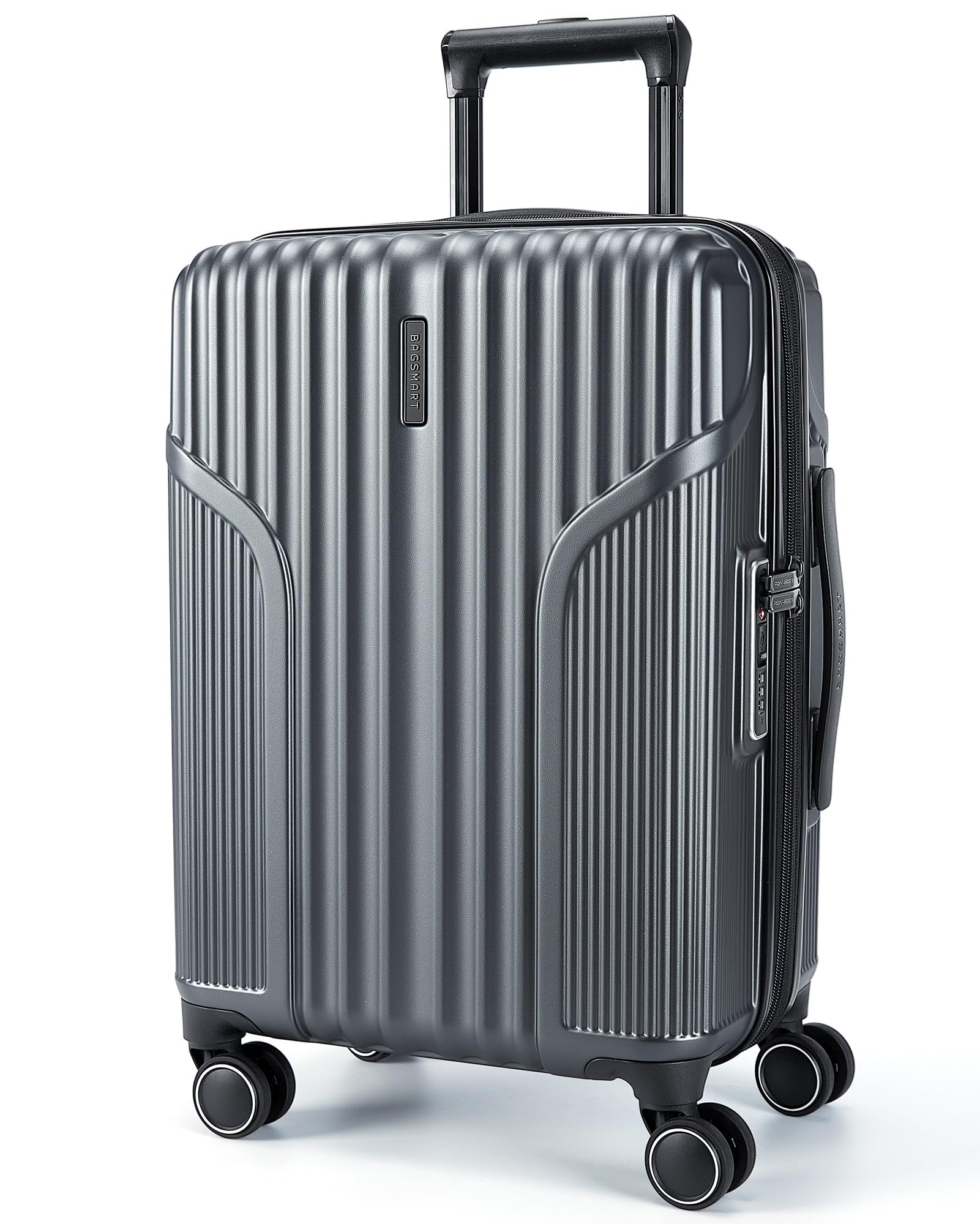 BAGSMART Expandable Carry On Luggage 22x14x9 Airline Approved, Carry-On Suitcase with Spinner Wheels, Hardside Polycarbonate Rolling Travel Luggage
