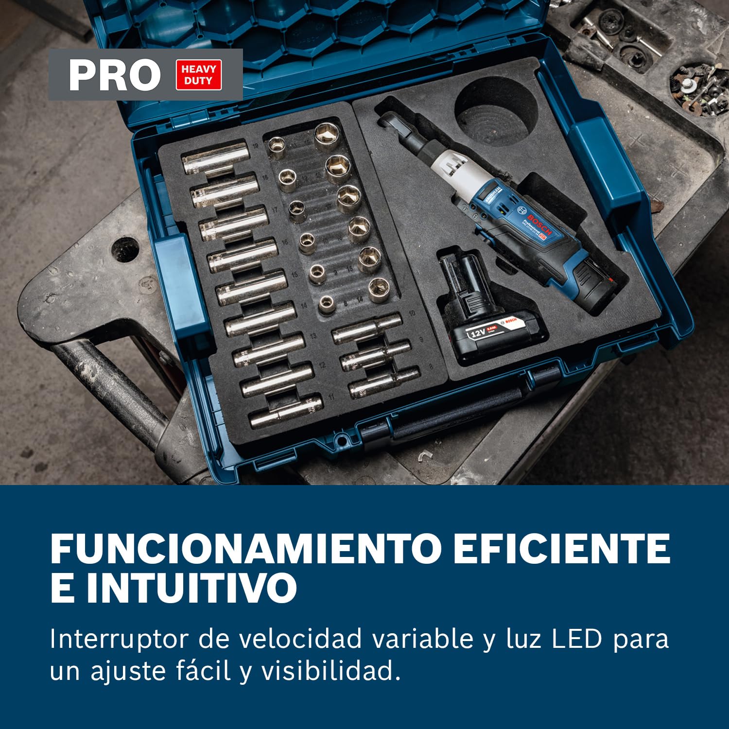 Llave de carraca a batería GRC 12V-60 1/2 SN con Bosch Professional 12V System