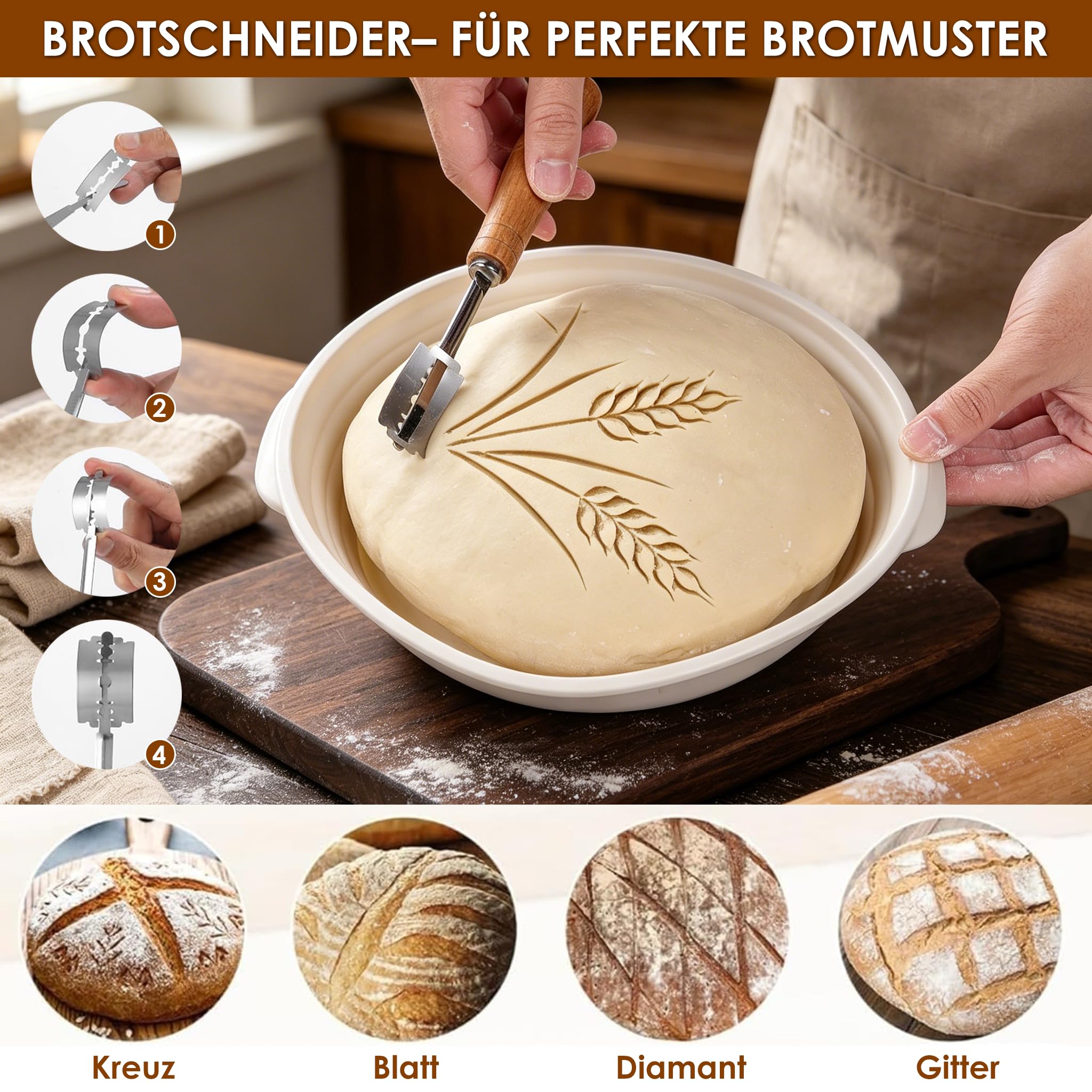 10 stuks gaarmandjes broodset, rijsmandjes voor het bakken van brood