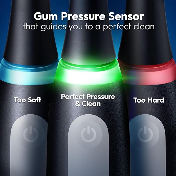 Oral-B iO 3 Matt Black Ultimate Clean Electric Toothbrush, 1 Refill Holder, 1 Charger Pouch, 1 Travel Case, Designed by Braun, Packaging May Vary - 2