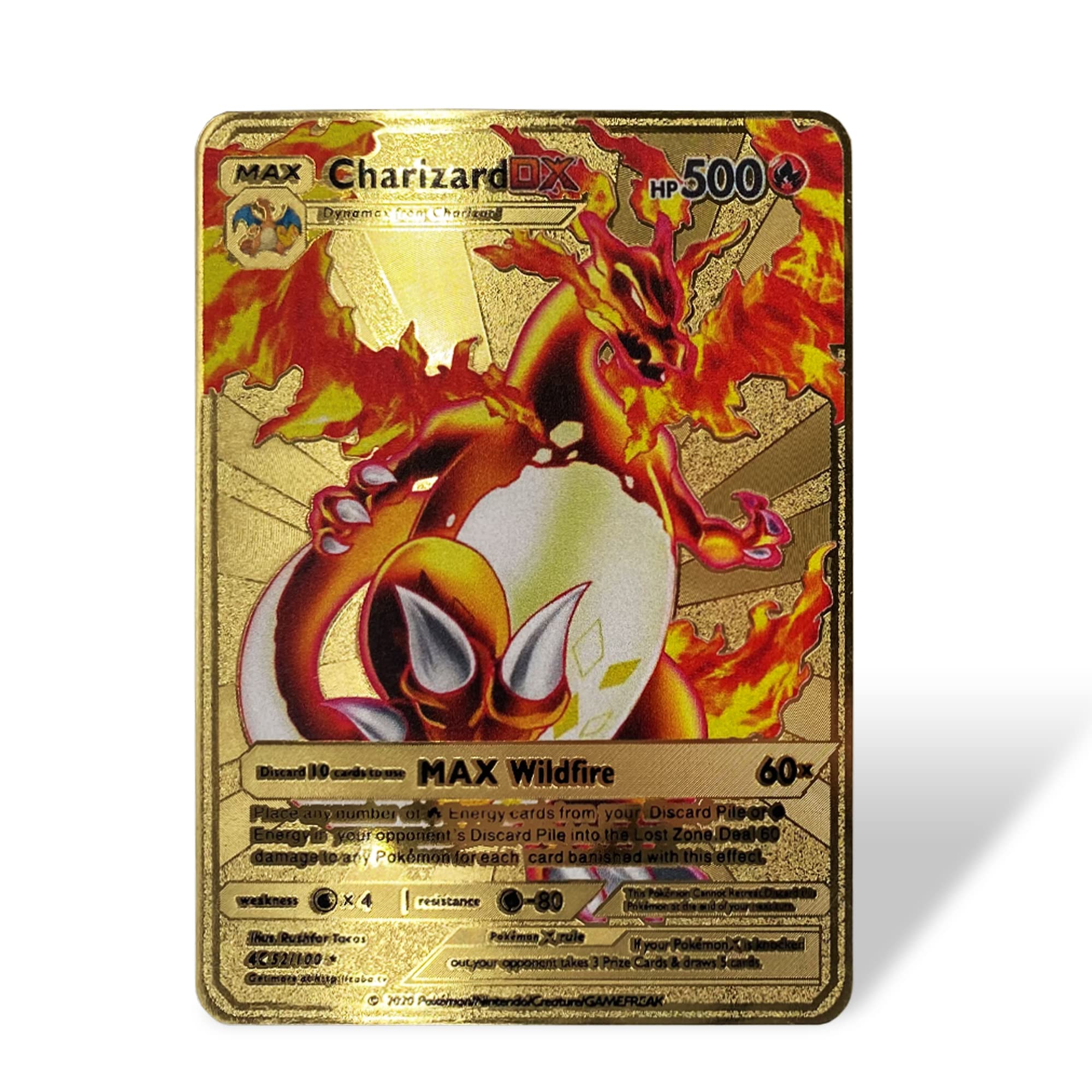 Amazon.com: Charizard Card DX Metal Gold Cards, Ultra Rare Cards Rainbow DX  Collect Card for Collectors and Kid : Toys & Games