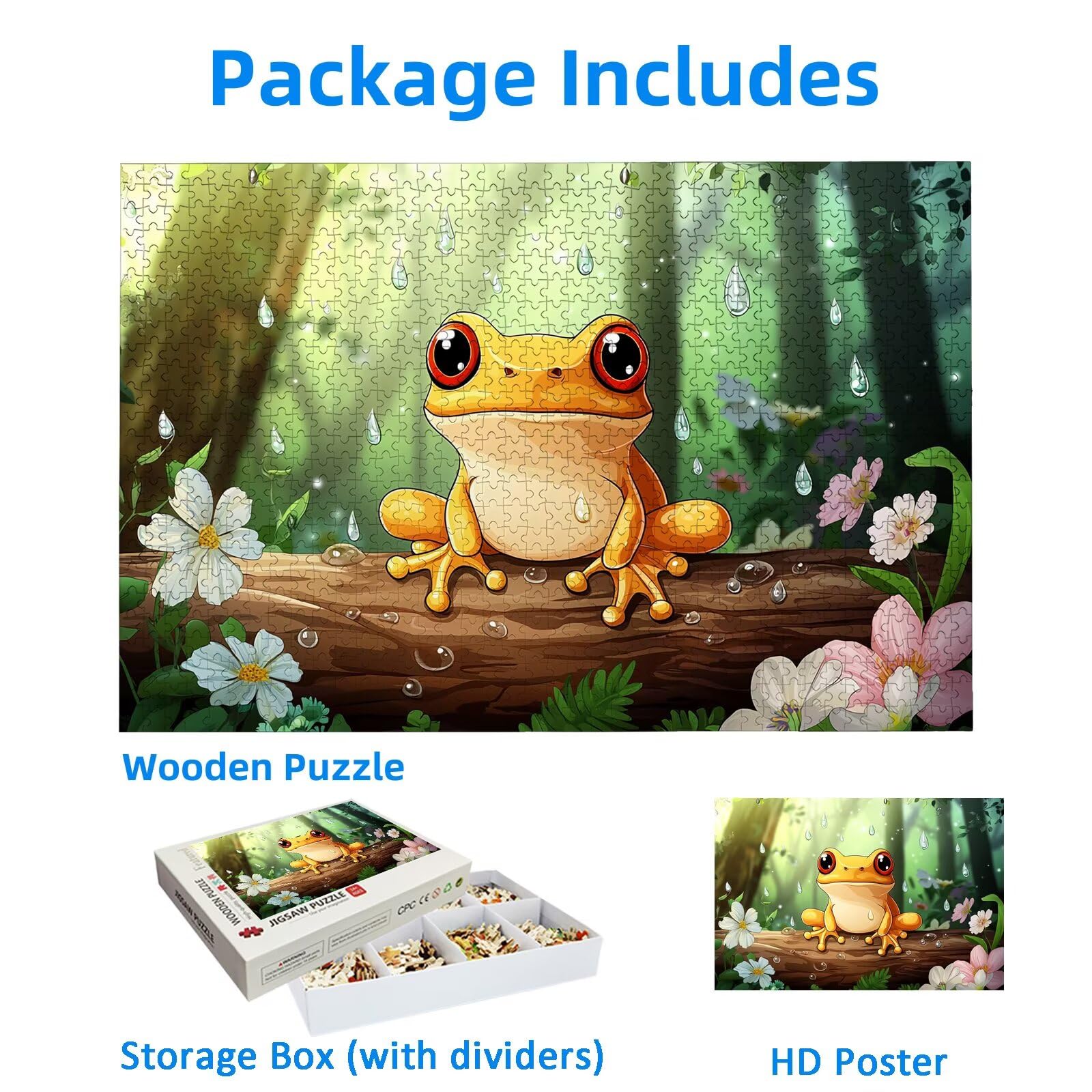 Puzzle 2000 Piezas, Puzzle Rana con Caja para Adultos, DIY Animal Rompecabezas Madera para Adultos, 2000 Piezas Rompecabezas Desafiante, para Decoracion Hogar, Regalo Mujer, Regalo Hombres, -2812