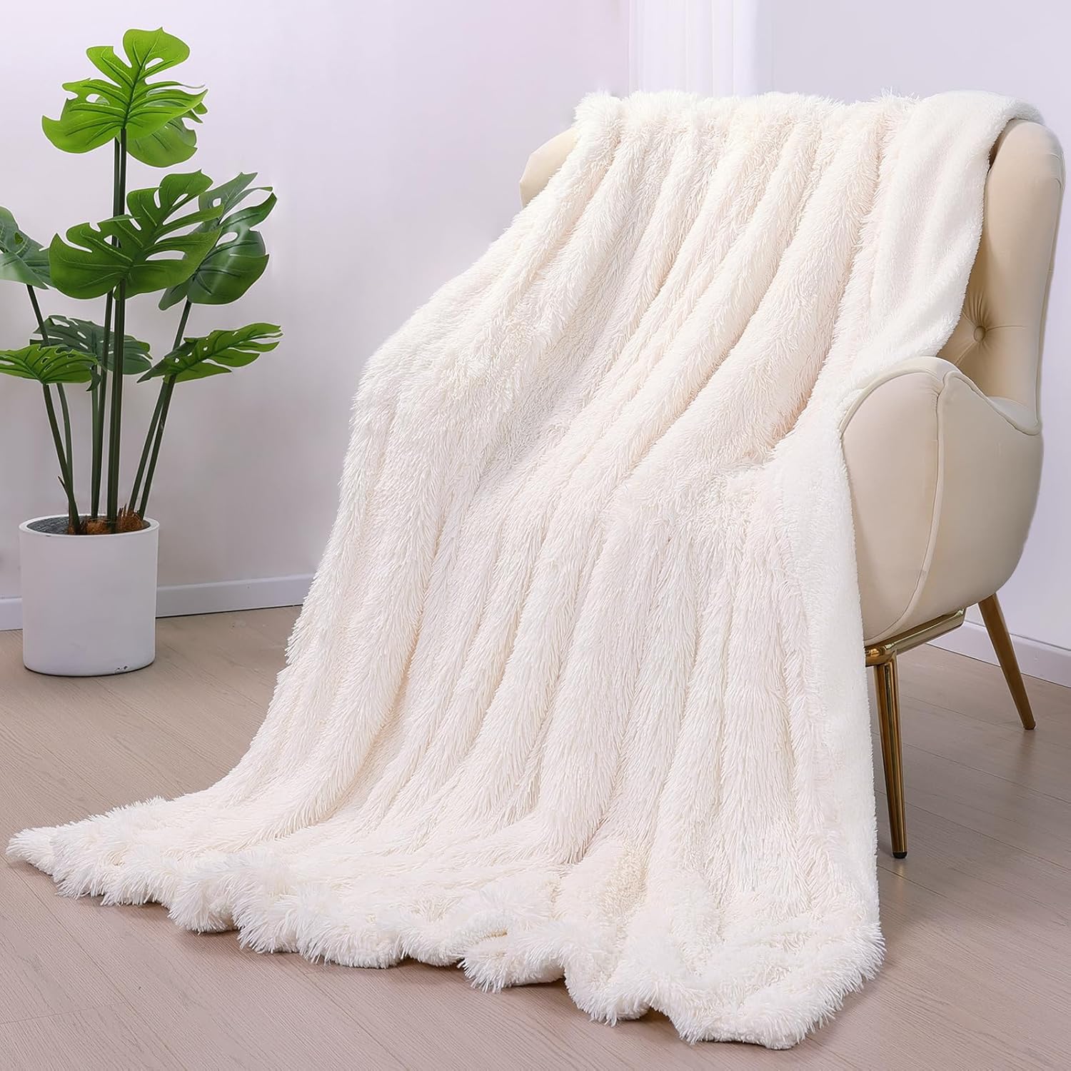 KANKAEU Sherpa Blanket Queen Size, 530GSM Warm Thick
