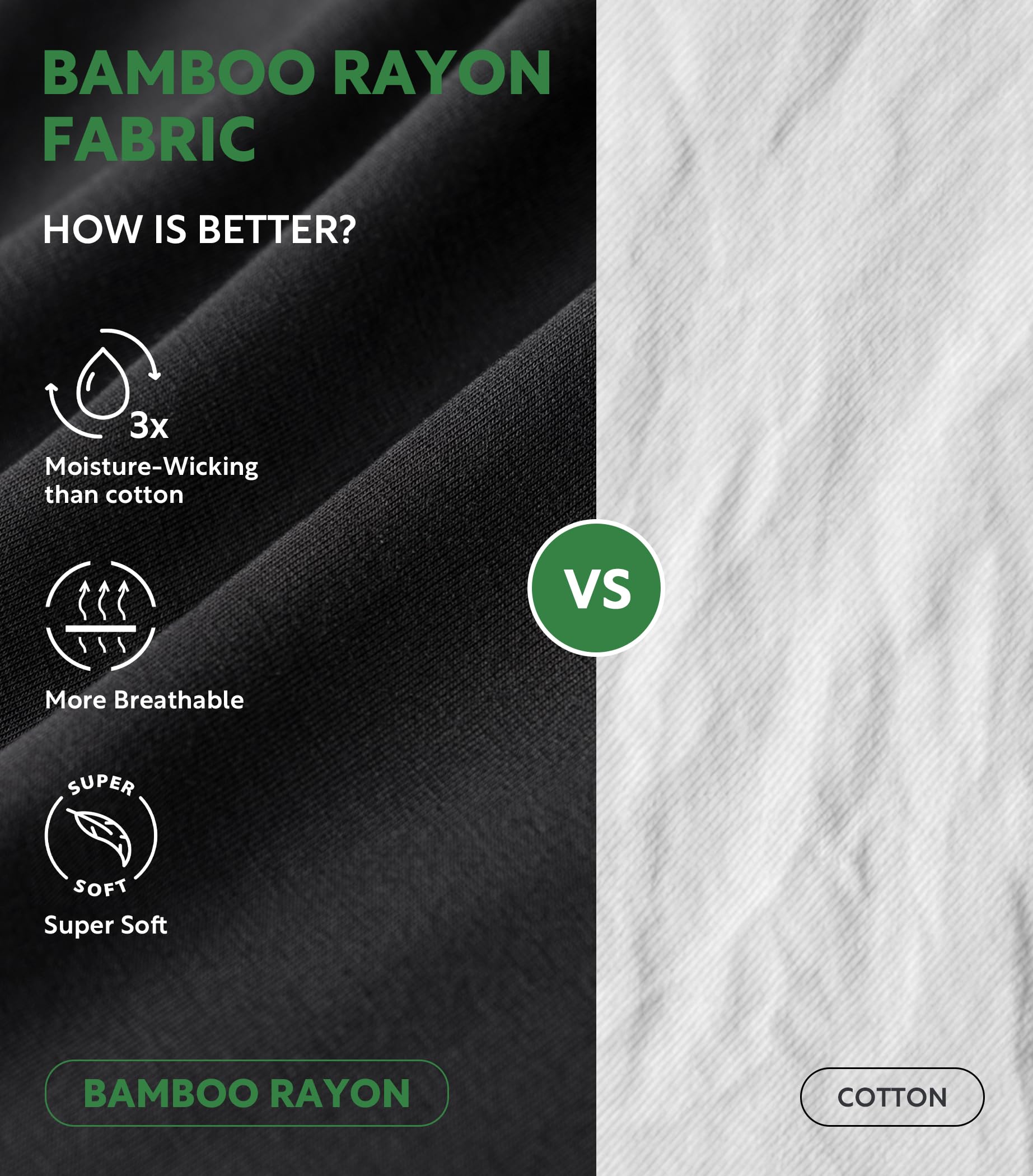 DA Men's 3 Pack Bamboo Fiber V-Neck Tank Tops | Fresco, leggero, elastico, traspirante, girocollo o scollo a V, liscio sotto camicie per lavoro e uso quotidiano