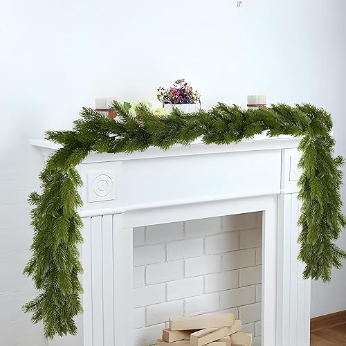 Miniatura 2 de Guirnalda de Navidad para bricolaje, guirnalda de pino Norfolk, decoración interior y exterior, plantas artificiales y flores para Navidad,