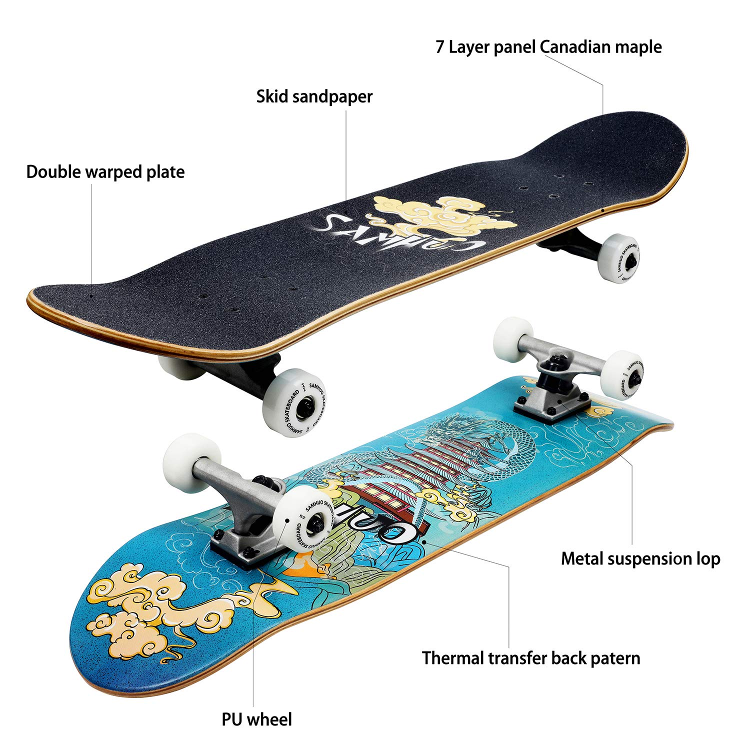 Color skates complete skateboard Clearance