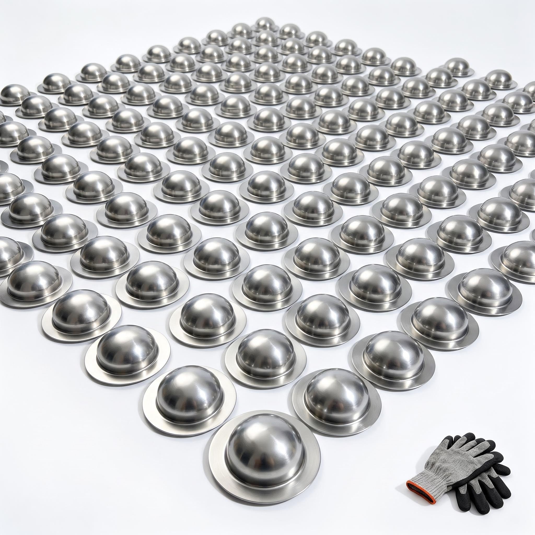 200Pcs Stainless Steel Roofing Screw Caps with Gloves, Metal Roof Screw Covers for Leak Repair, Directly Cover Existing Screw Heads, Rustproof for Outdoor Metal Roof, Siding, Garage, Patio &amp; Fence