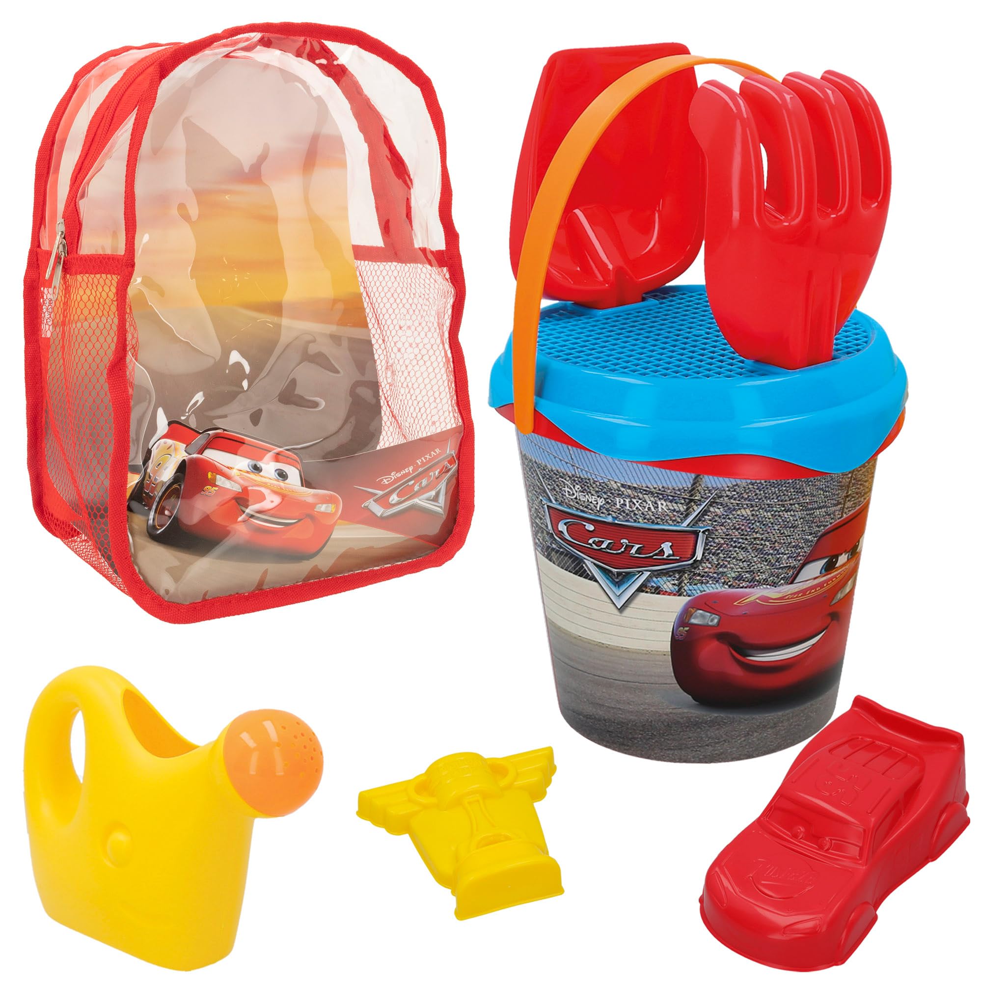 COLORBABY Backpack Set Beach Cars Bucket with Accessories D18 + Shapes (48223)