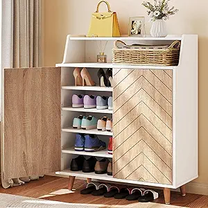YITAHOME 5-Tier Shoe Cabinet with Doors