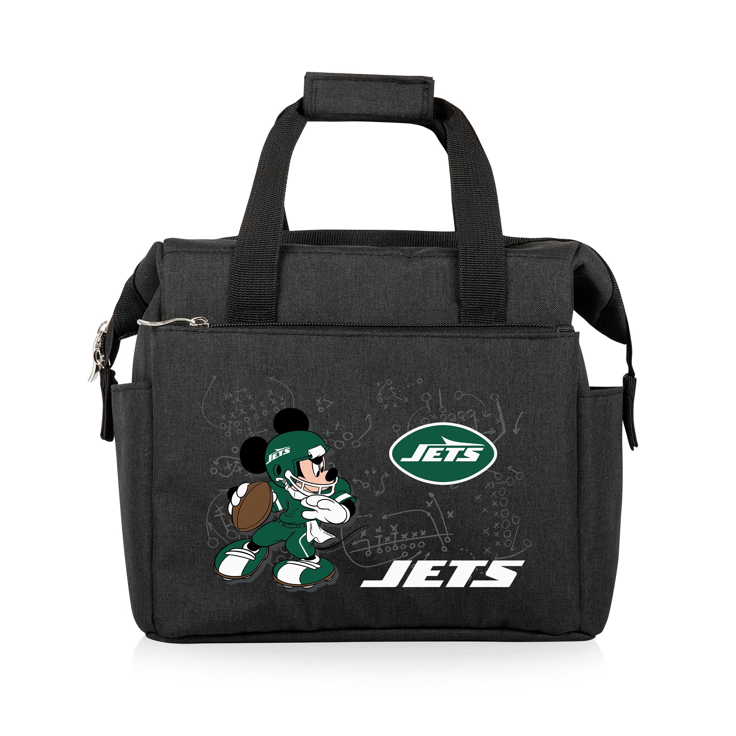 PICNIC TIME NFL Mickey Mouse On The Go Lunch Bag - Soft Cooler Lunch Box - Insulated Lunch Bag, (Black)