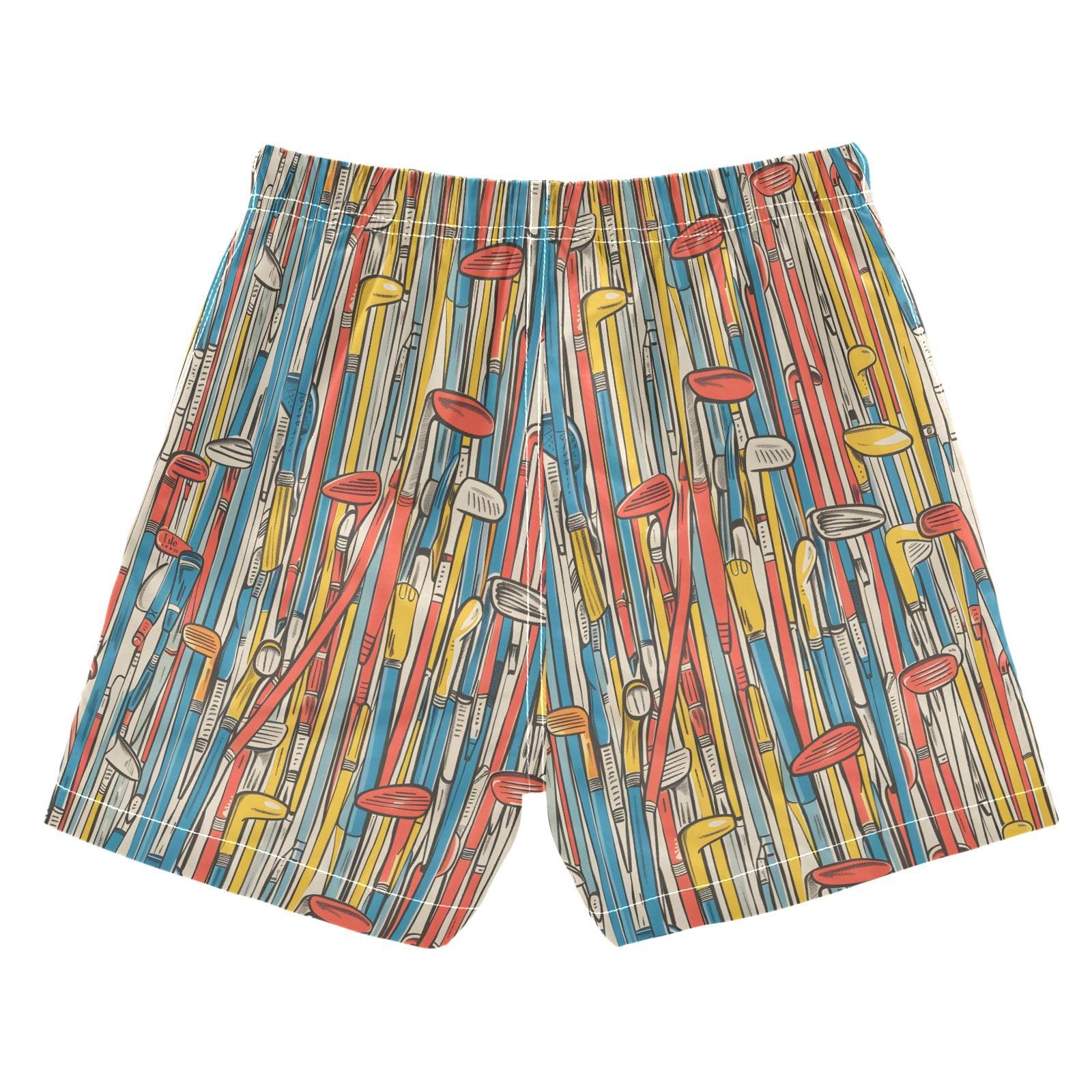 ALAZA Cute Beaver Leaf Blossom Boys Quick Dry Beach Board Shorts Kids Swim Trunks Bathing Suit Swimsuit 4T Multicolor