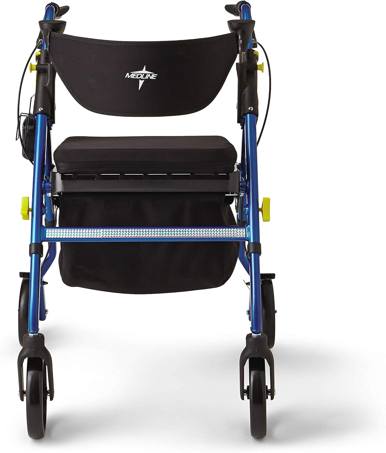 Medline Premium Empower Rollator Walker with Seat, Folding Rolling Walker with 8inch Wheels