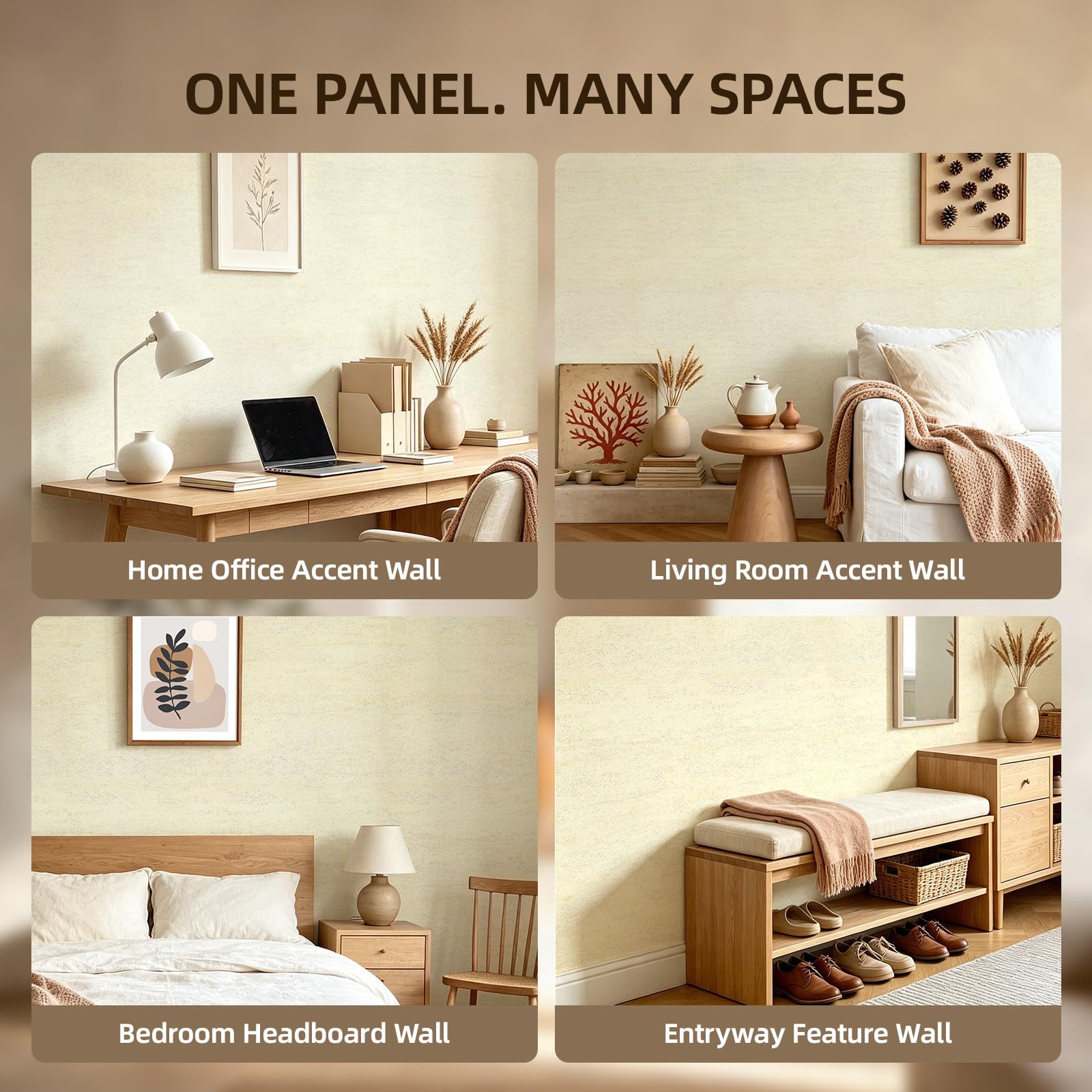 WADILE Paneles de pared de hormigón para despegar y pegar, 30 cm x 59,9 cm, revestimiento de pared de cemento sintético de PVC para decoración de paredes interiores, paneles de pared flexibles