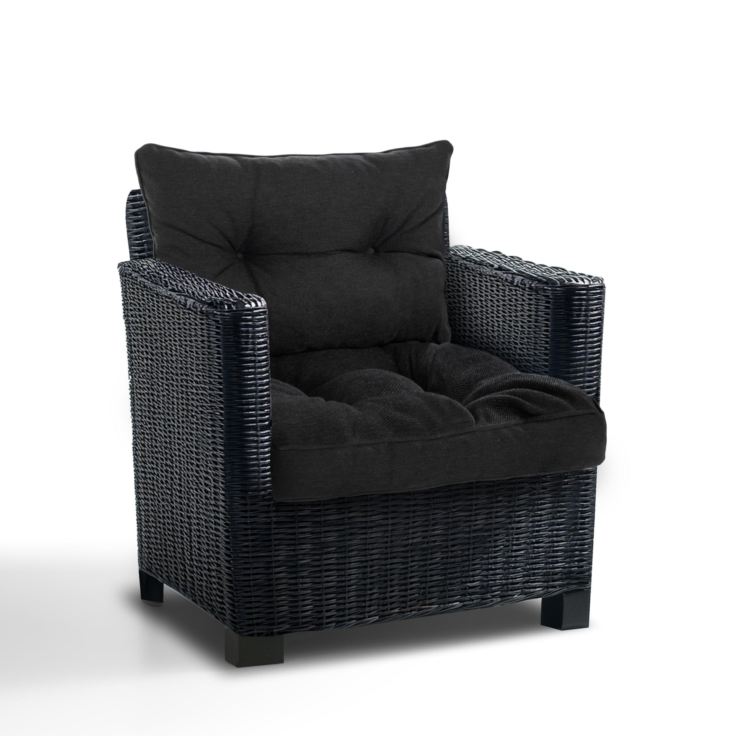 Best Wool Outdoor Cushions for Rattan Furniture, Chair Cushion Seat 70x70 and Backrest 70x40, Comfortable Armchair Cushion for Patio & Garden, Foam Filled Comfort — image 1