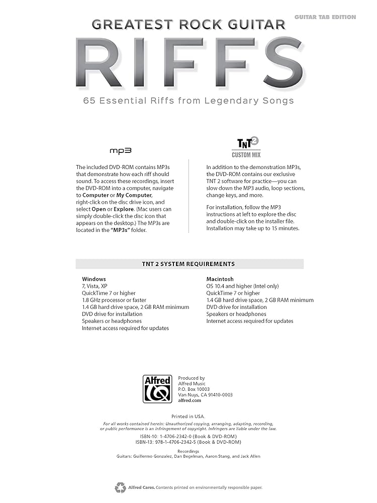 Amazon.com: The Greatest Rock Guitar Riffs: Guitar TAB, Book