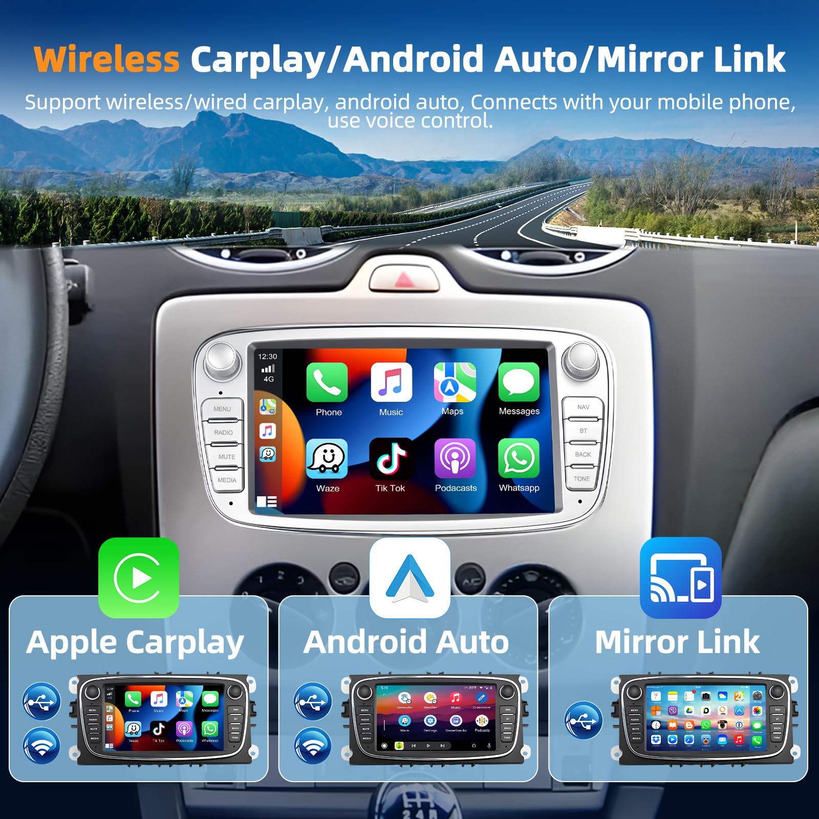 8Core 4G 64G CAEMCHO Android 13 autoradio voor Ford Kuga/Escape 2013-2019 met Navi Carplay Android autoradio met 9 inch scherm Bluetooth WiFi/FM RDS 32EQ DSP achteruitrijcamera 8Core 4G 64G CAEMCHO Android 13 autoradio voor Ford Kuga/Escape 2013-2019 met Navi Carplay Android autoradio met 9 inch scherm Bluetooth WiFi/FM RDS 32EQ DSP achteruitrijcamera
