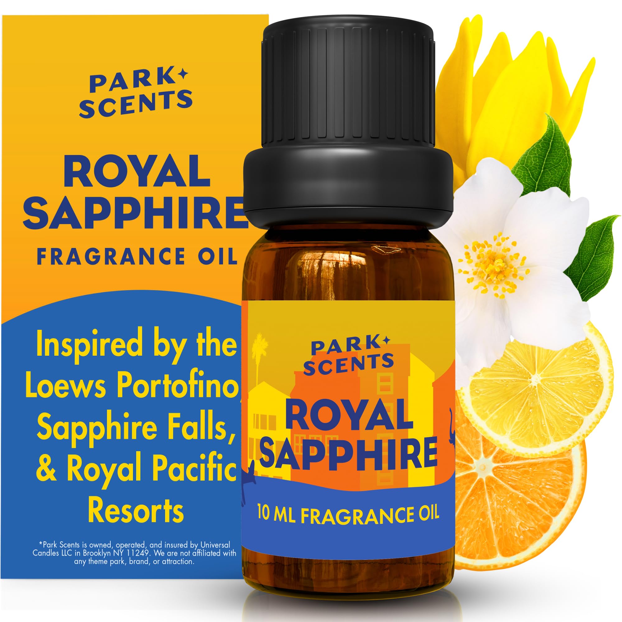 Park Scents Royal Sapphire – Theme Park Resort Hotel Fragrance Oil – Jasmine Citrus Amber Ylang Ylang – Luxury Essential Oils for Diffusers, Home, Aromatherapy, Gifts for Women, Sister, Hostess (10ml)