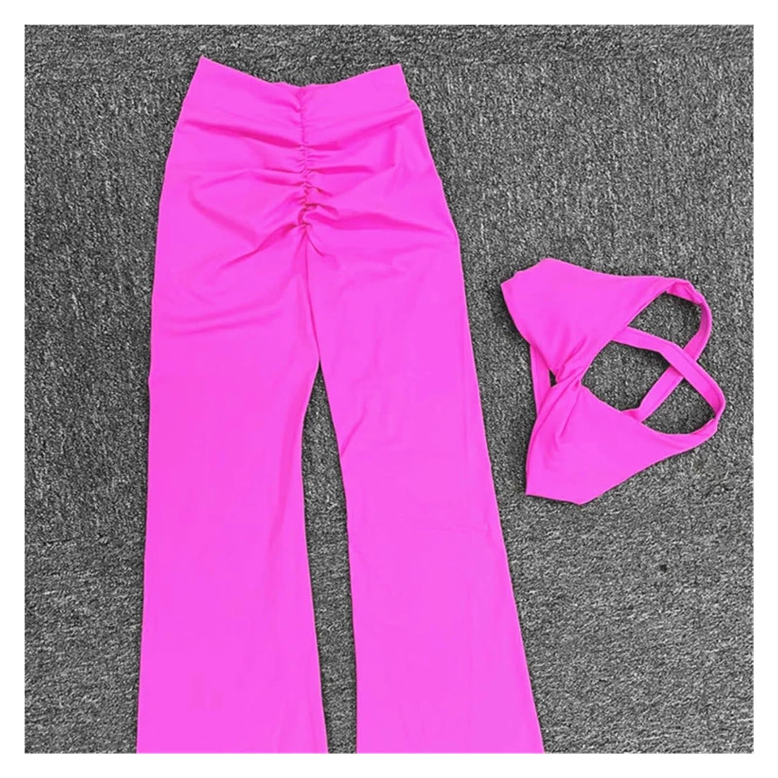 Leggings con Forma De V, Pantalones Yoga For Mujer, Cintura Alta Y Pierna Ancha para Yoga Fitness