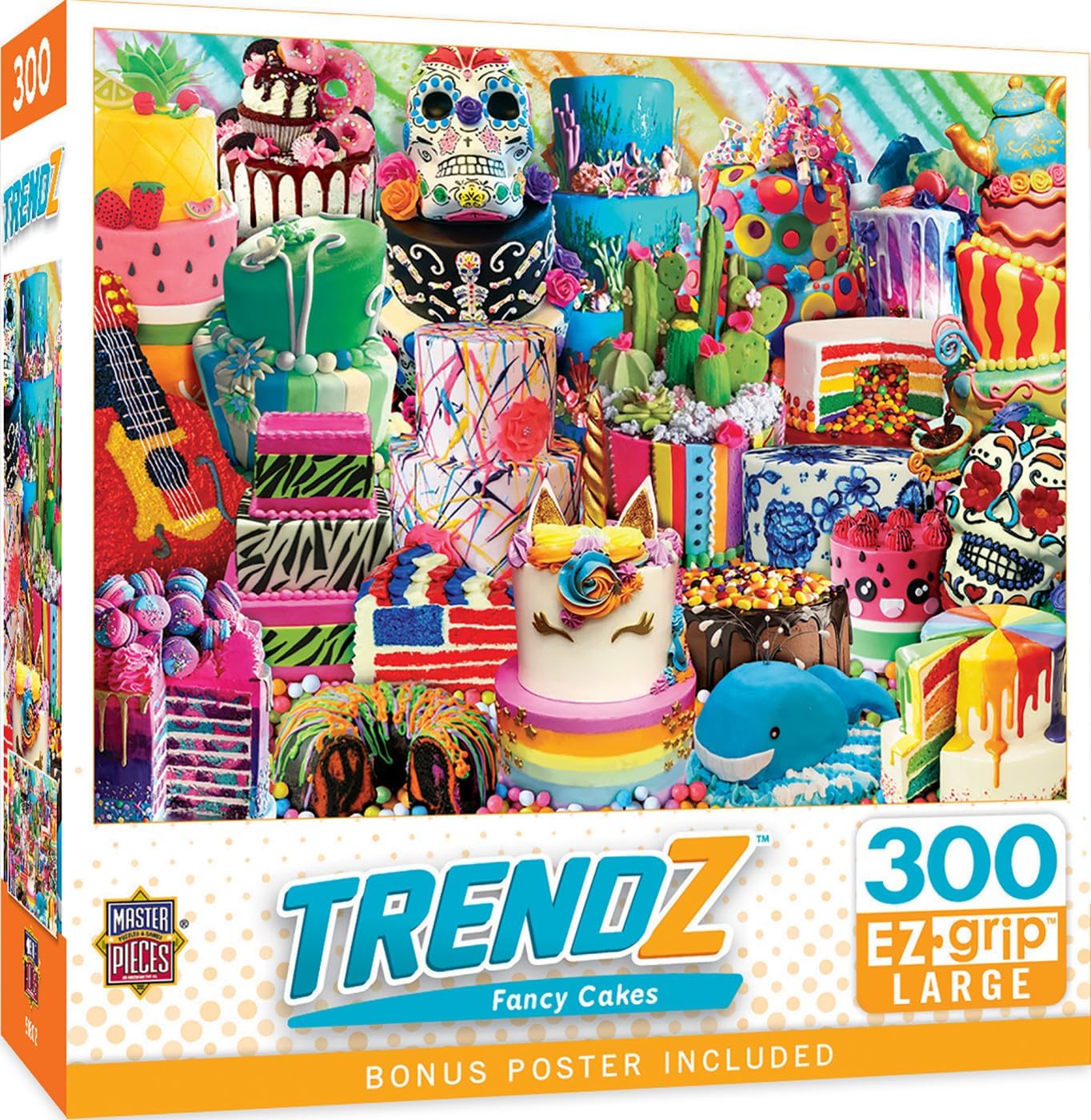 Masterpieces 300 Piece EZ Grip Jigsaw Puzzle - Fancy Cakes - 18"x24"