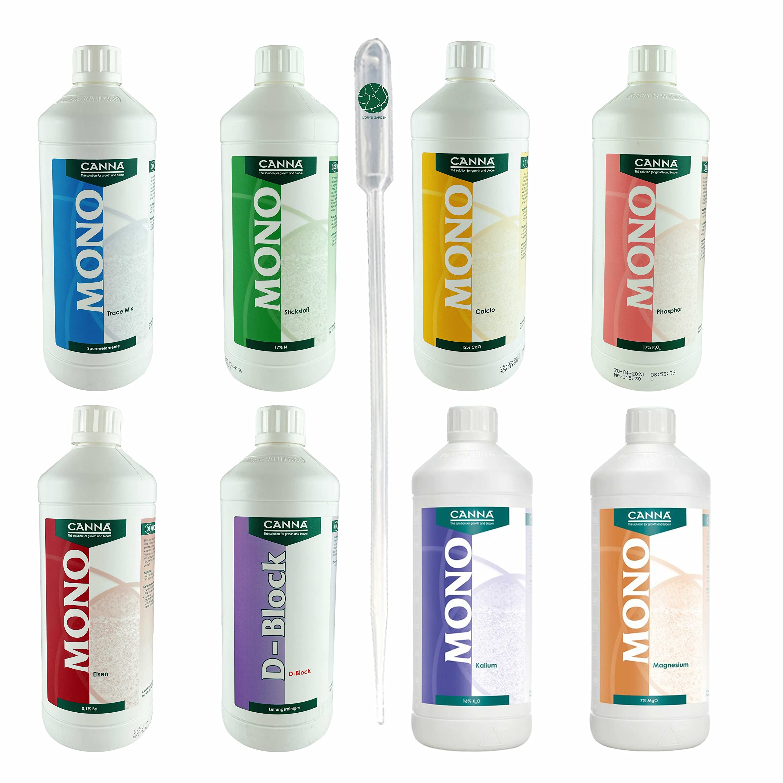 Canna Mono Serie SET Zusatzdünger flüssig Magnesium Eisen Calcium Dünger