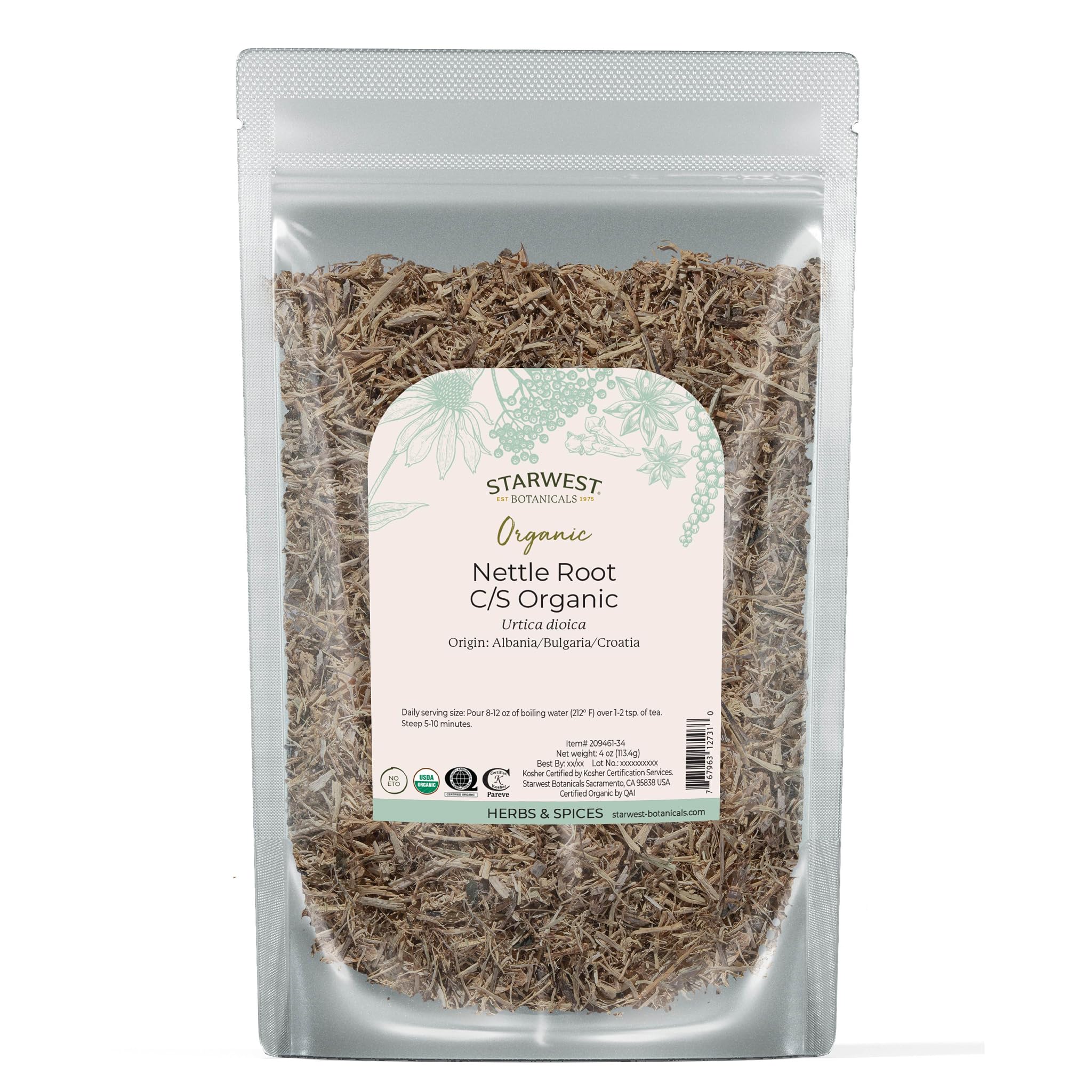 Starwest Botanicals Organic Nettle Root C/S - 4 Oz (113 G) -