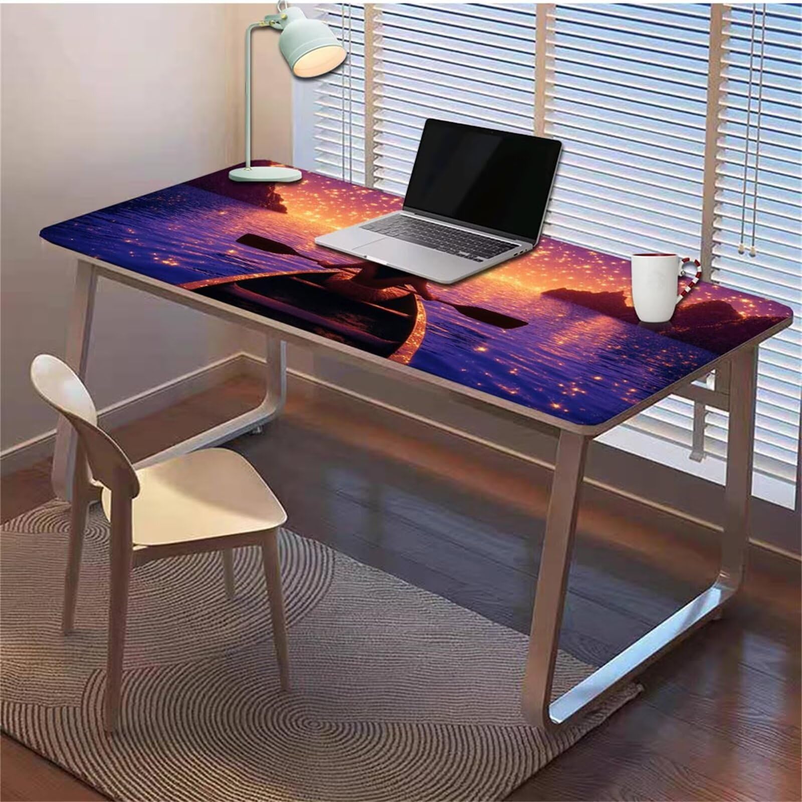 Gamingowa podkładka pod mysz 1200 x 600 x 3 mm, XXL, wodoszczelna, odporna na ścieranie, z przyszytymi krawędziami, podkładka na biurko, poprawia prędkość i precyzję, do komputera, laptopa, komputera