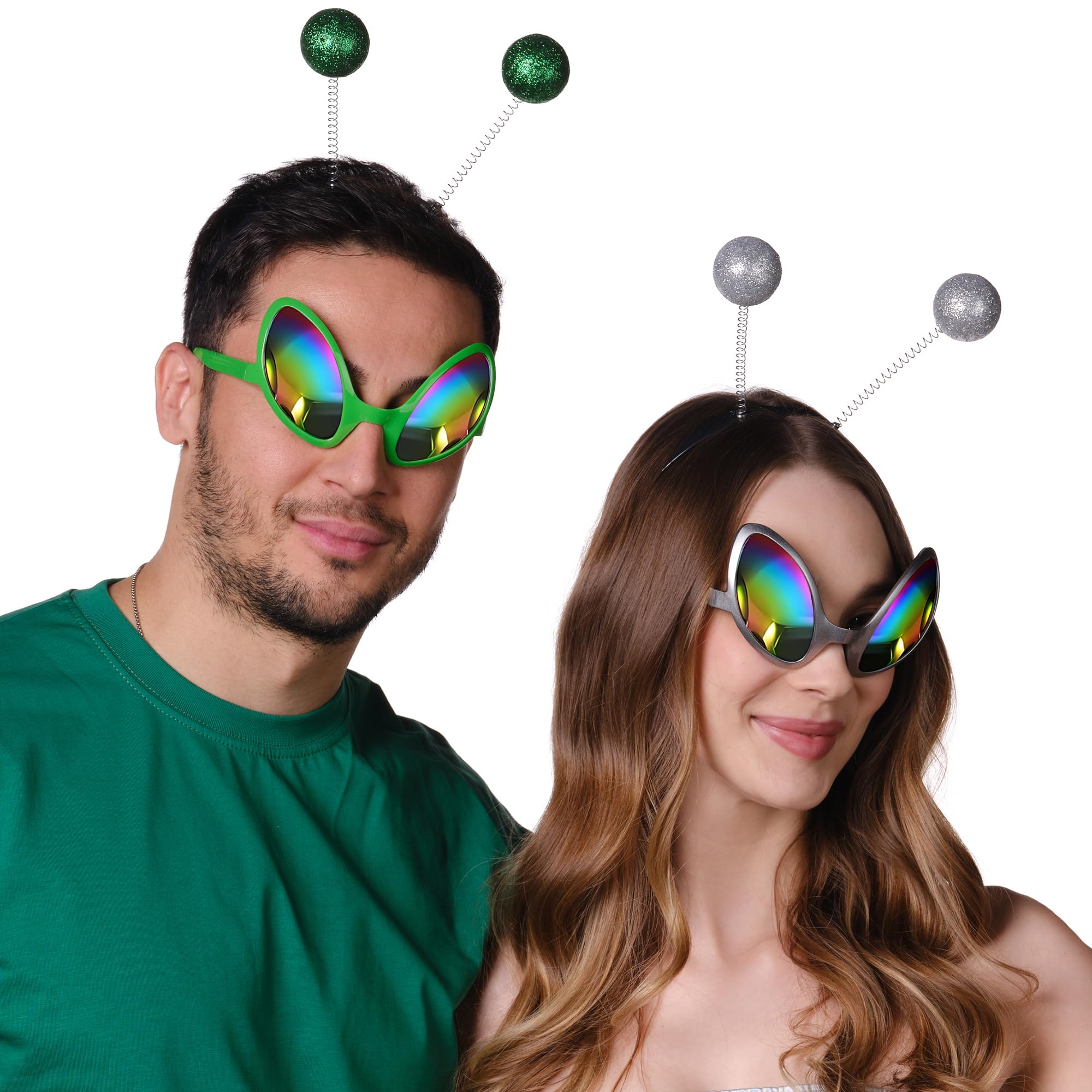 Alien Headband Glasses Alien Headband With Glasses - Silver Martian ...