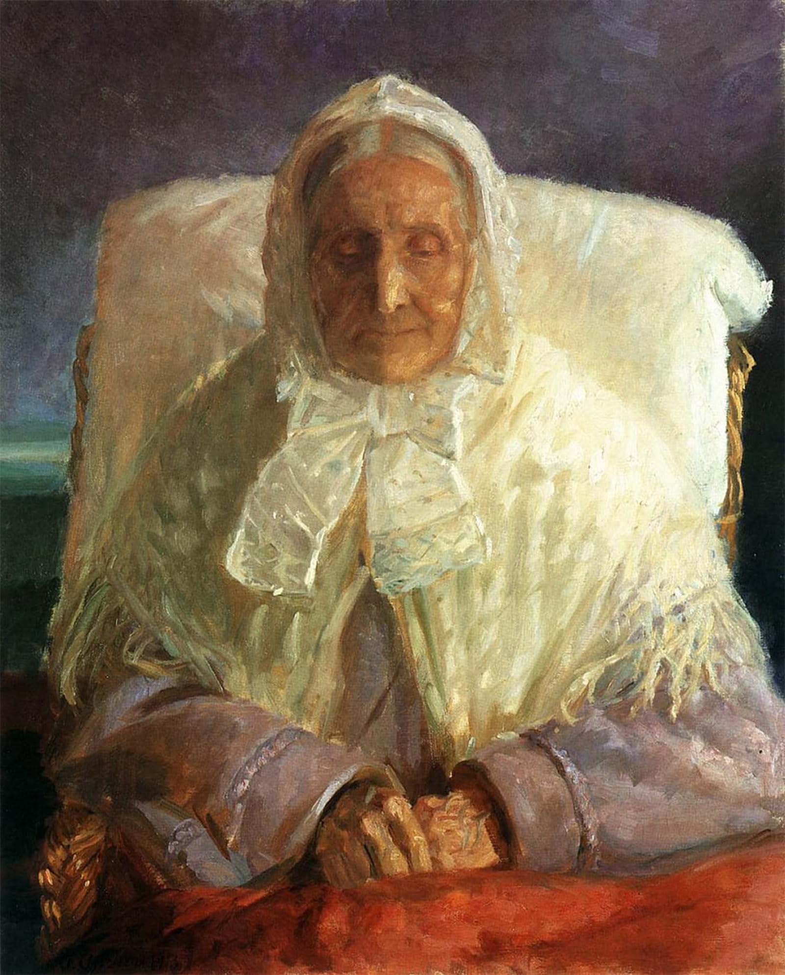 Artxlxxbn No Frame Famous Prints Artwork Pictures Poster Painting Art Portrait Of Anna Hedwig Brndum By Anna Ancher Artwork Landscape Pictures For Home Decor 60X90cm