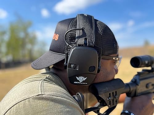 Miniatura 6 de Cadre - Orejera de seguridad electrónica de bajo perfil con amplificación de sonido, para campo de tiro, pistola, rifle, siega, construcción,