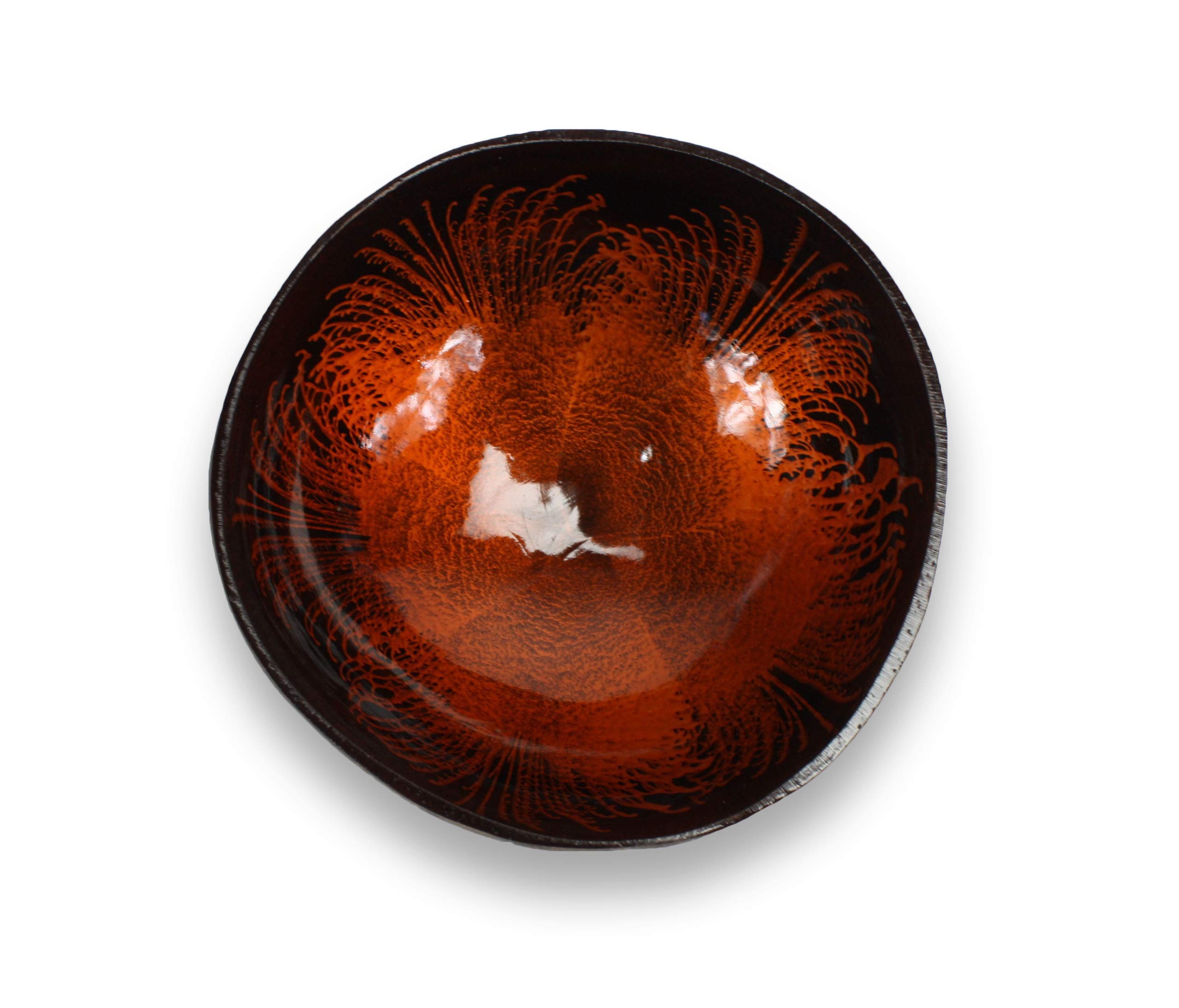 Bol Décoratif En Coque De Noix De Coco - Naturel, Ø 13.5 Cm, Pour Rangement Clés, Bijoux, Bonbons - Idée Cadeau Artisanale