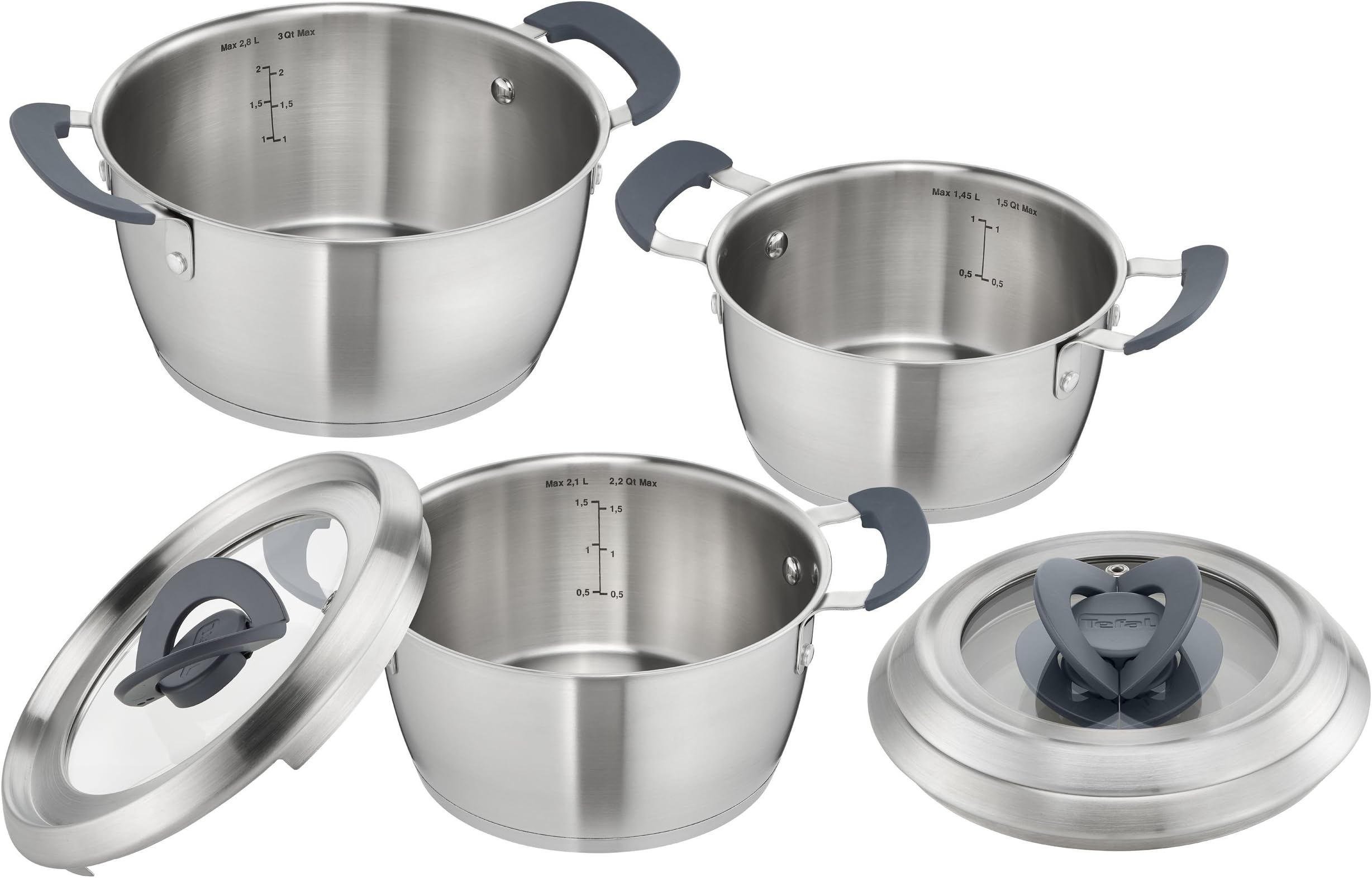Tefal C817S3 Ovation 6-Piece Saucepan Set – Stackable, Suitable for Induction Cookers