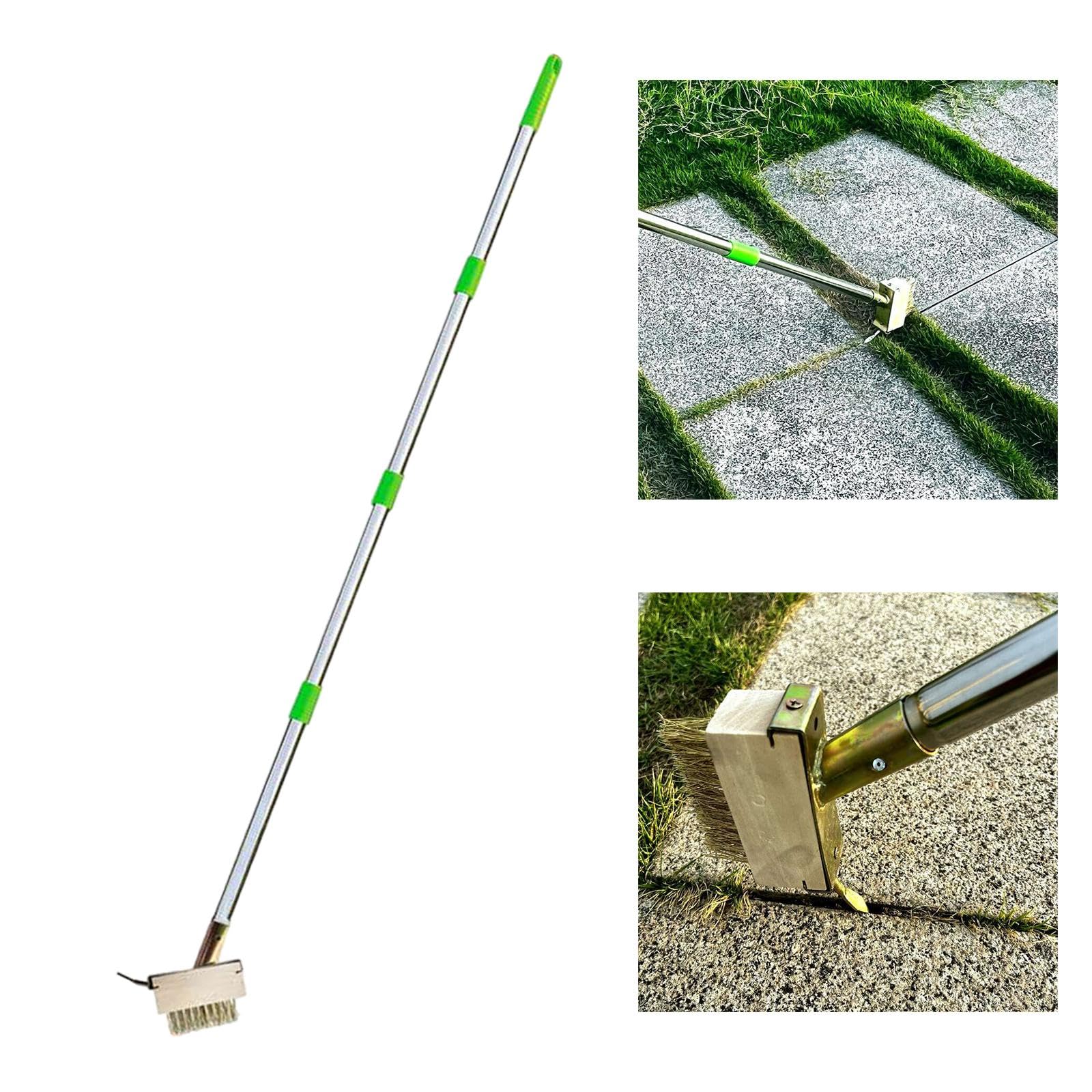 Brosse Désherbage Brosse Nettoyage Jardin Grattoir Fentes Acier Inoxydable Bois Utilisation Ergonomique Adaptée Entretien Allées Terrasses Entrées, 148 Cm